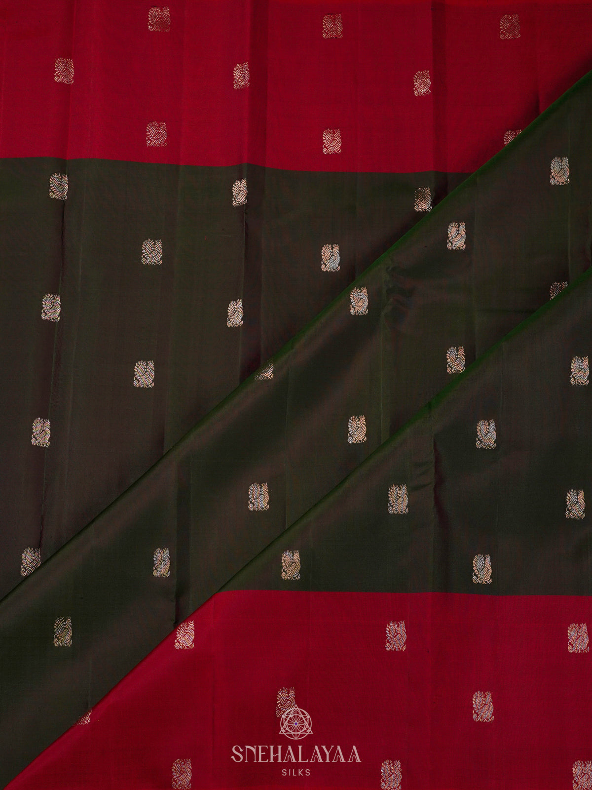 Forest Green Kanjivaram Silk Saree