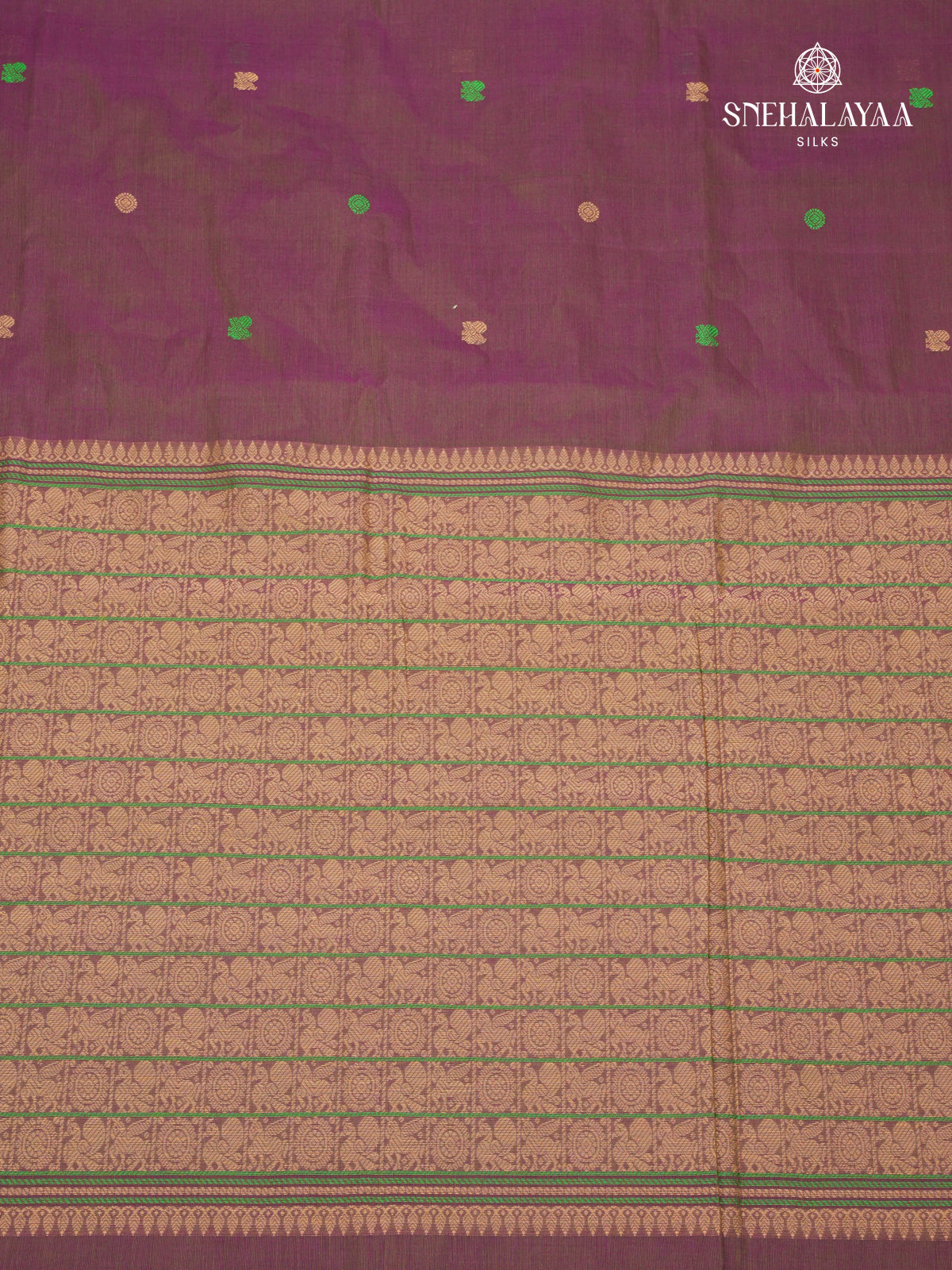 Purple Venkatagiri Cotton Saree
