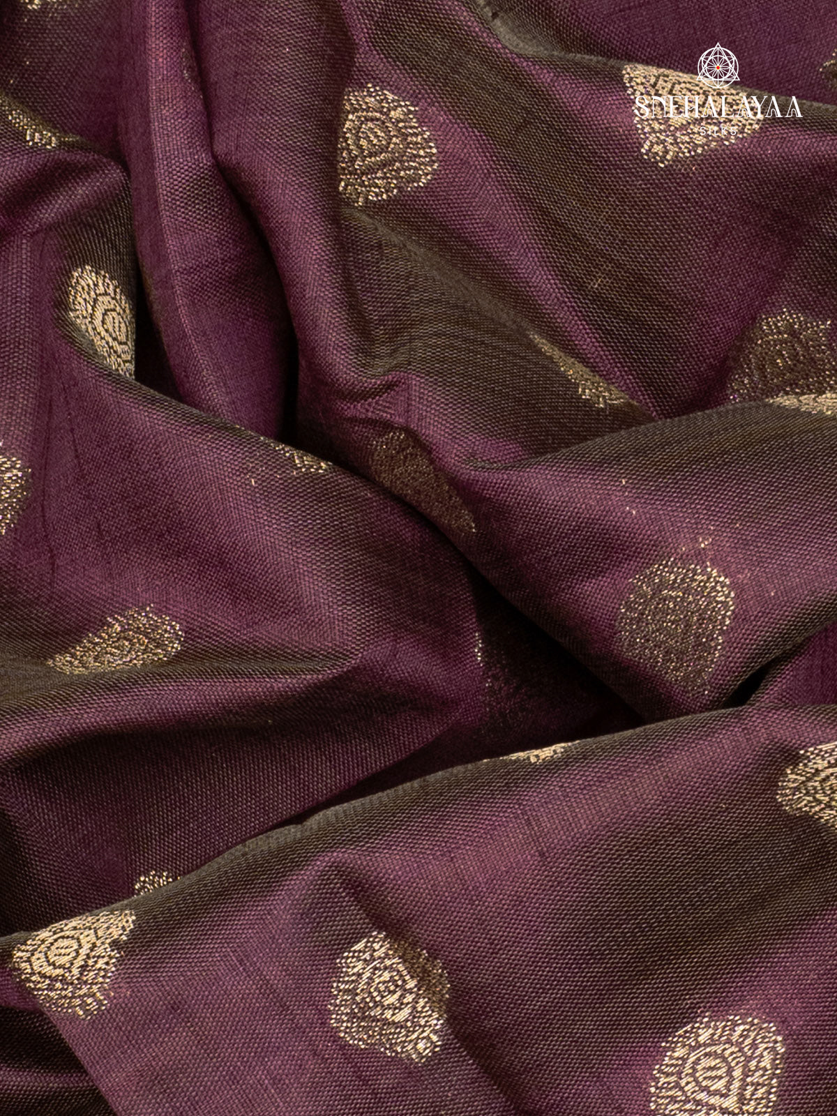 Burgundy Raw Silk Saree