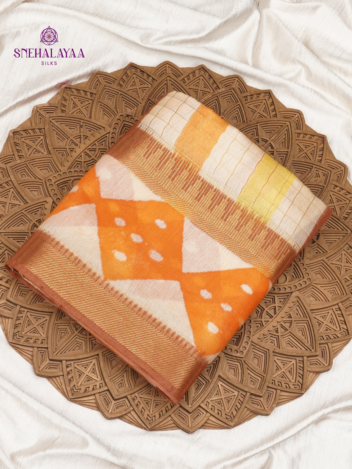 Sandal Bamboo Silk Saree