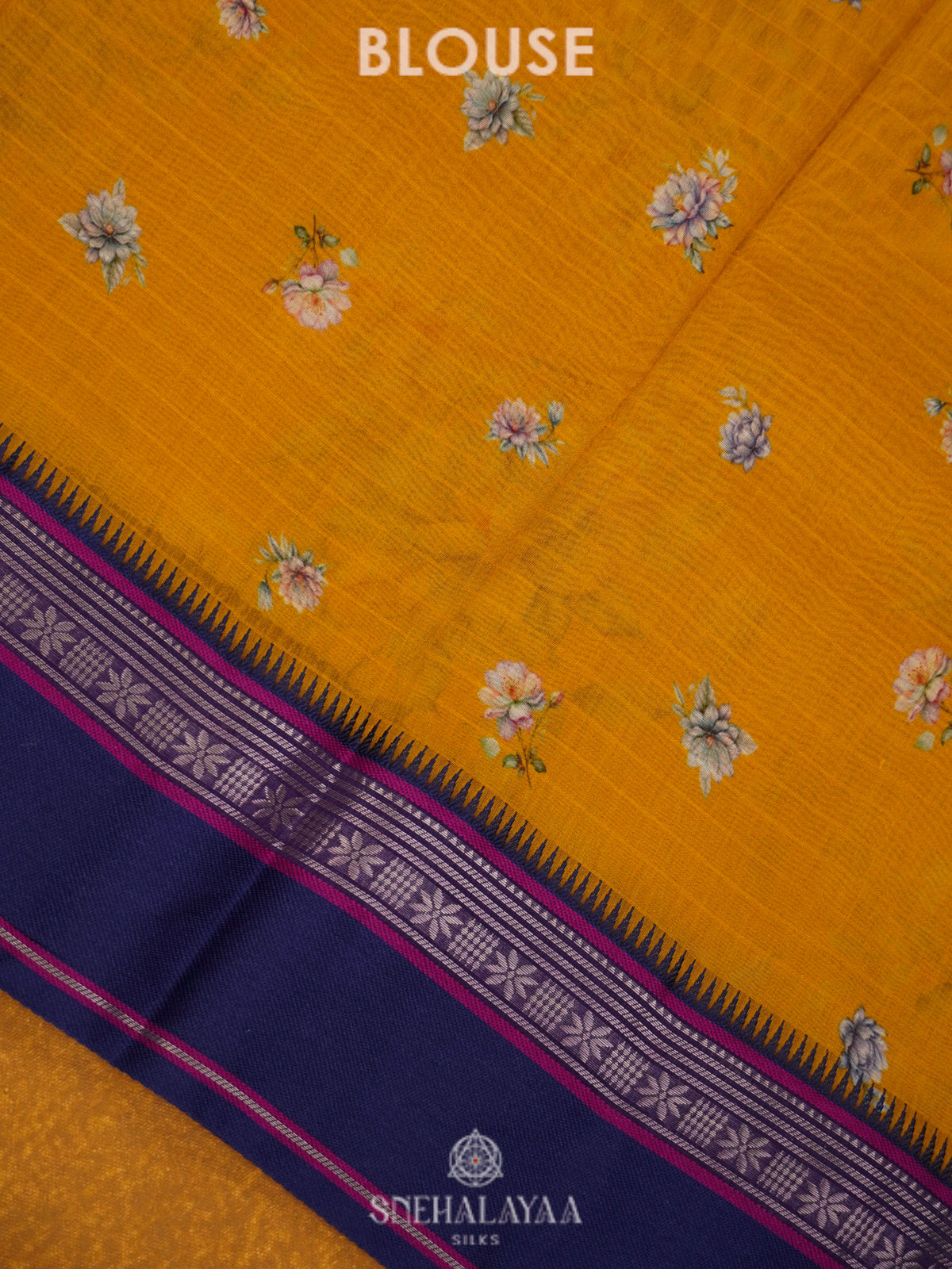 Mango Yellow Chanderi Saree