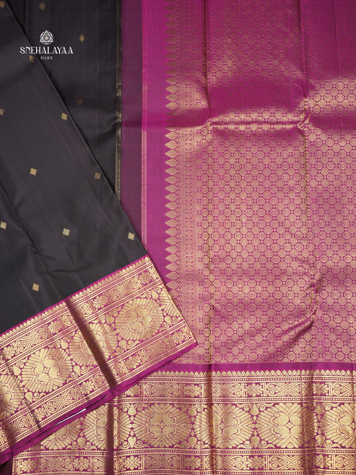 Black Kanjivaram Silk Saree