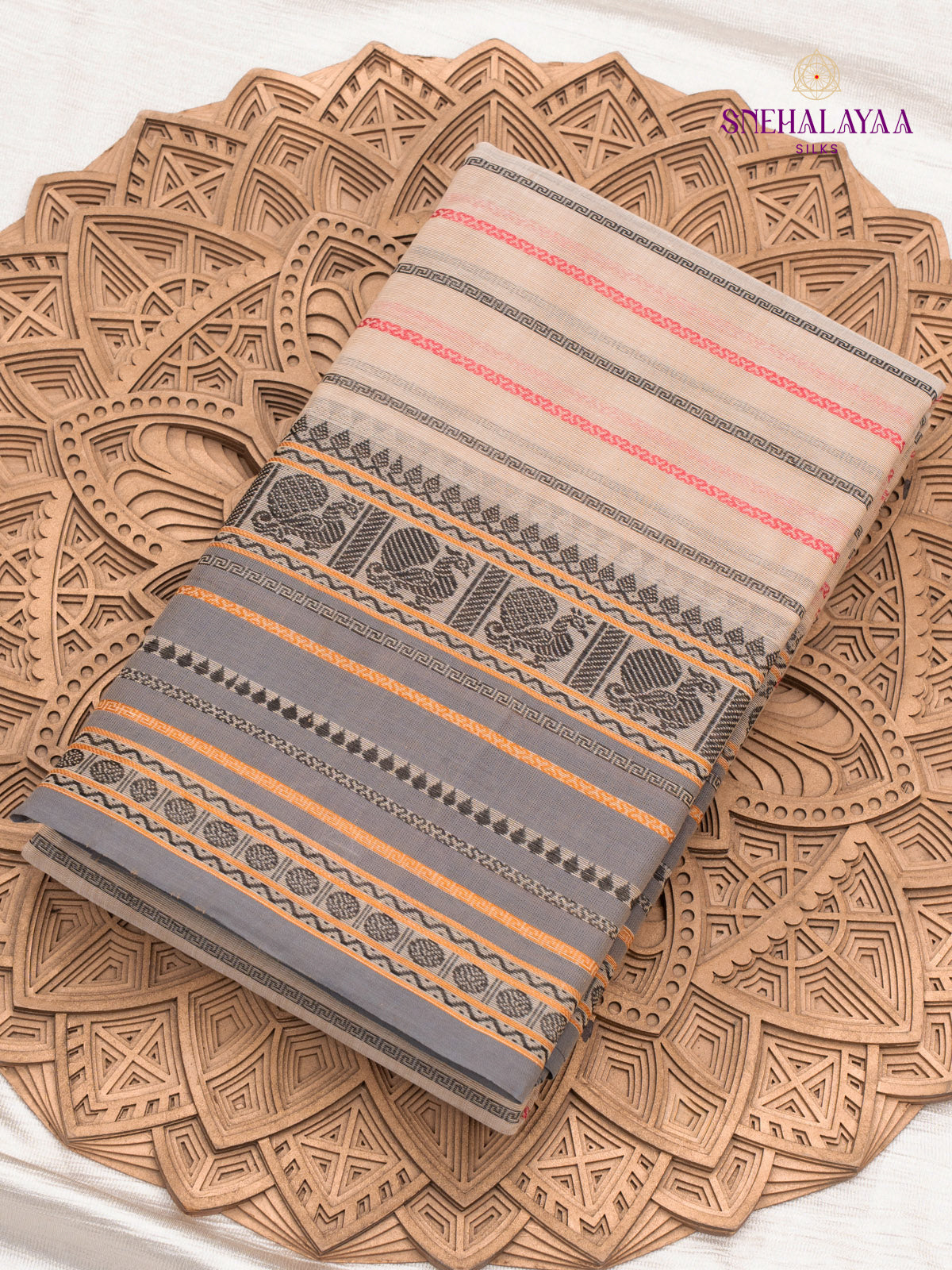 Light Yellow Kanchi Cotton Saree