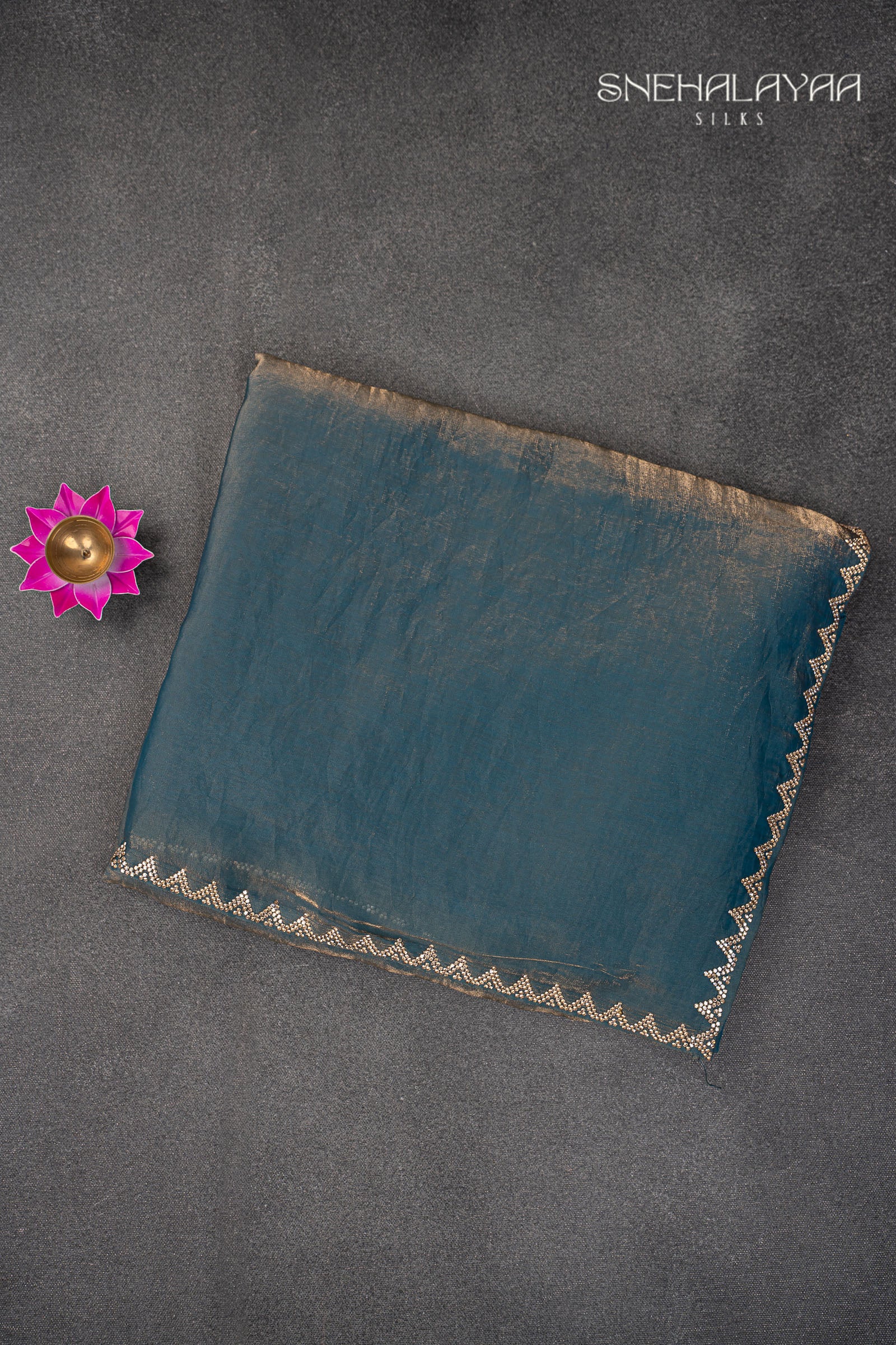 Aegean Blue Designer Saree