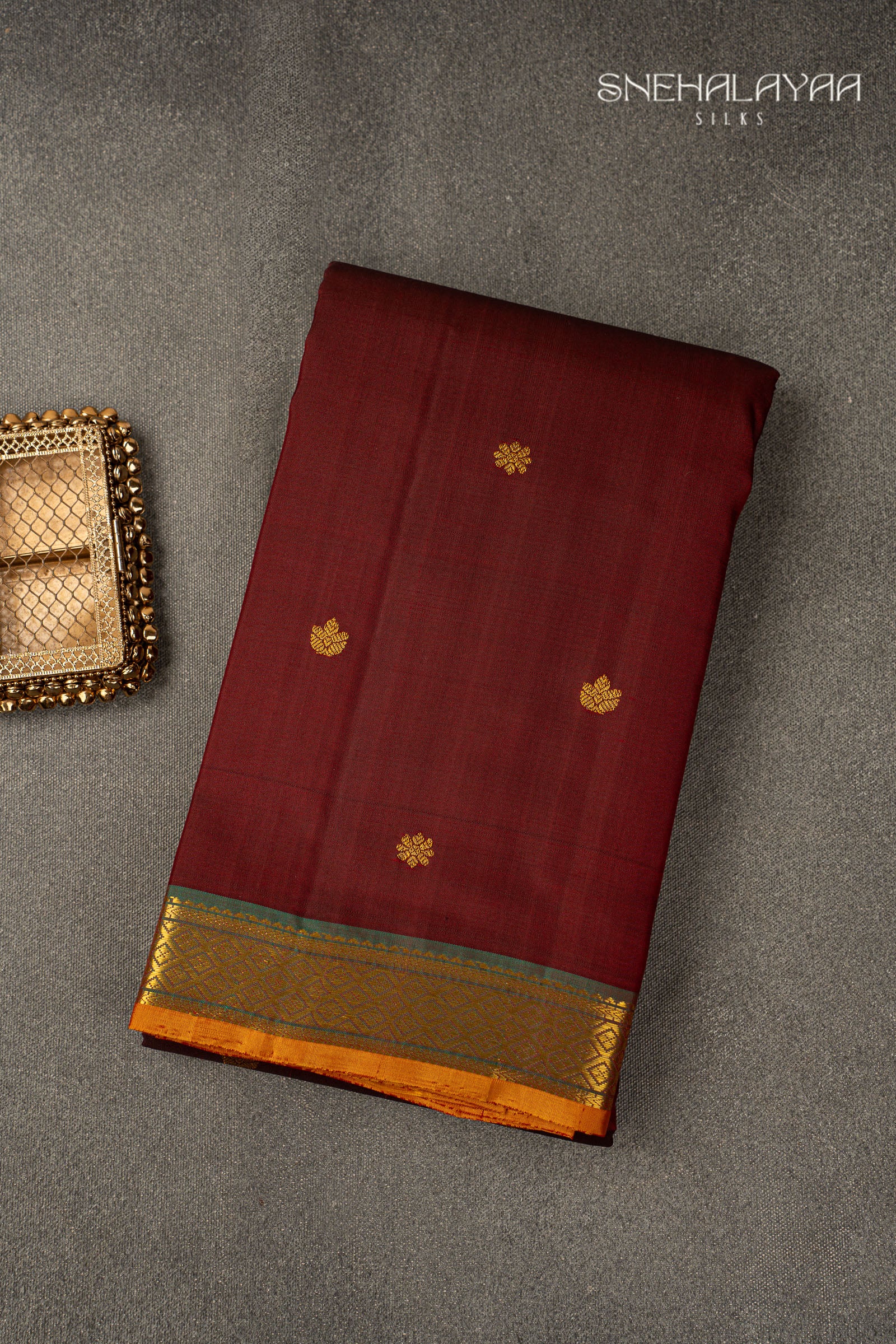 Maroon Kancheevaram Silk Saree