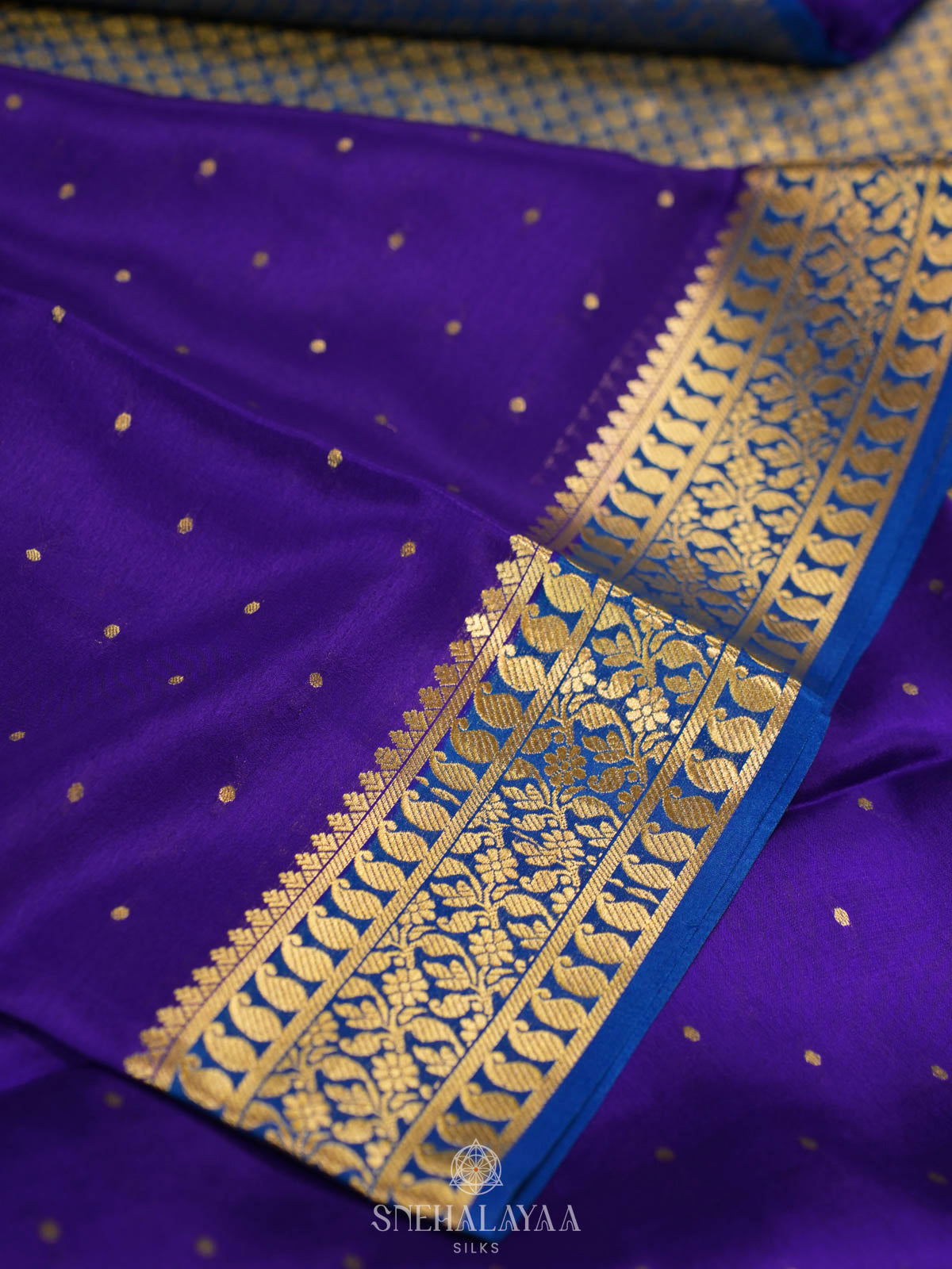 Purple Mysore Silk Saree