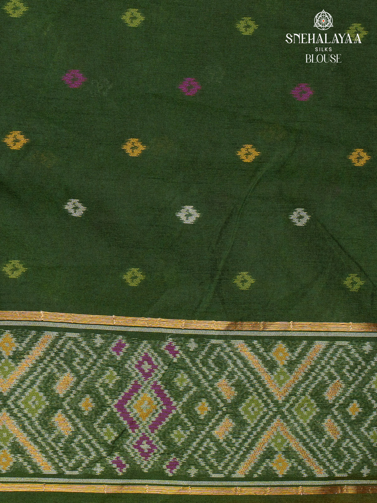 Yellow Ikat Silk Saree