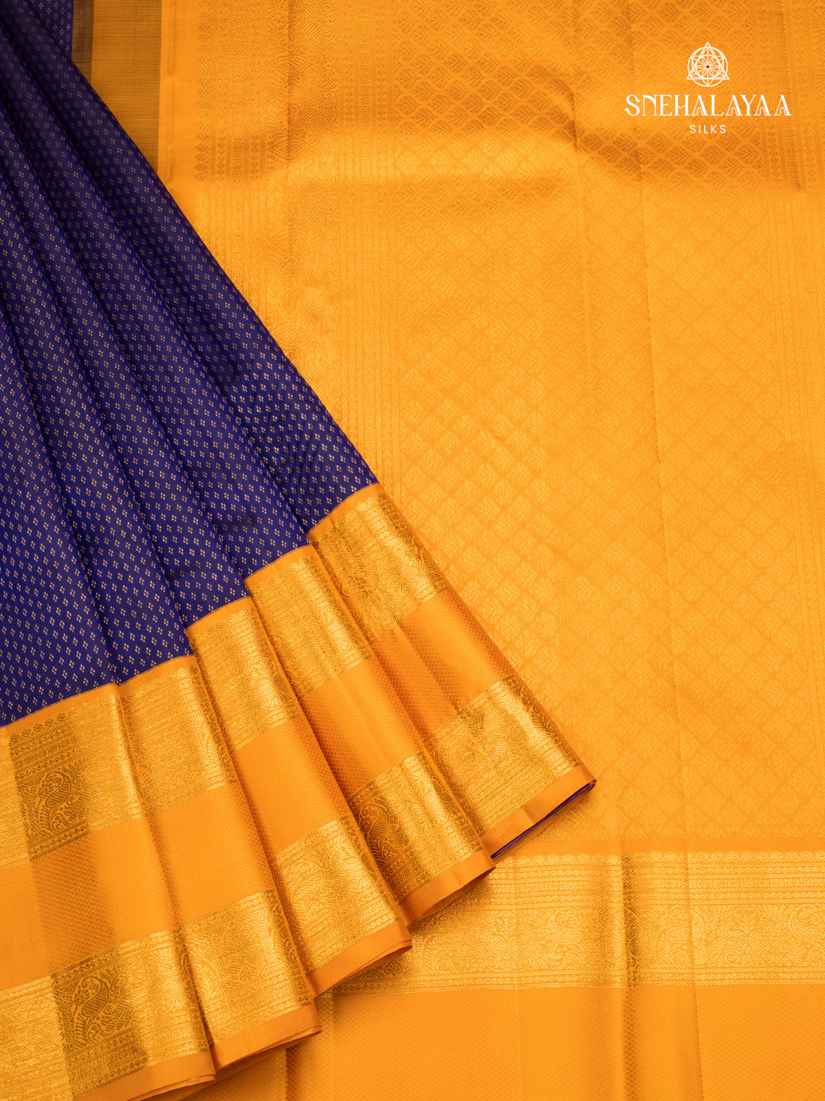 Blue Korvai Kanjivaram Silk Saree