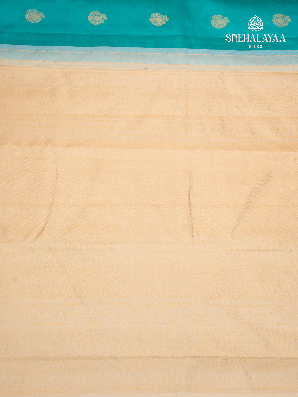 Cyan Blue Kanjivaram Silk Saree