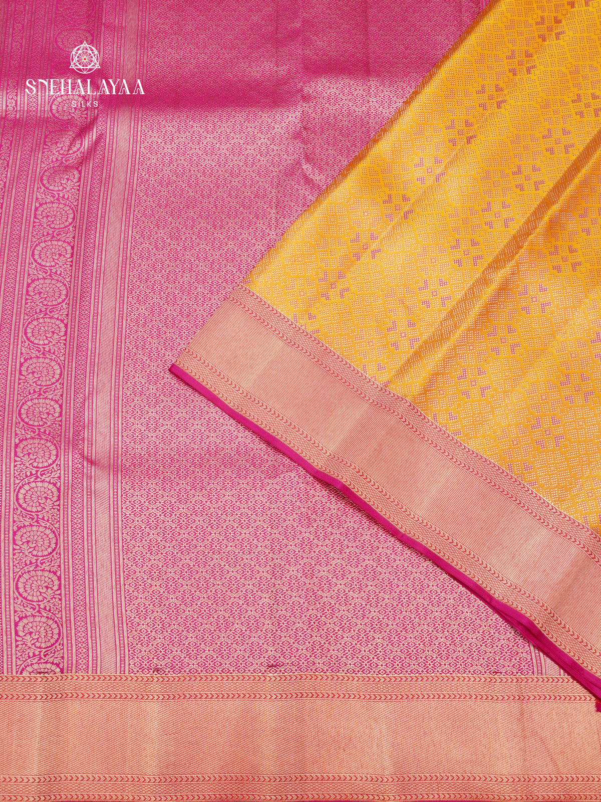 Yellow Kanjivaram Silk Saree