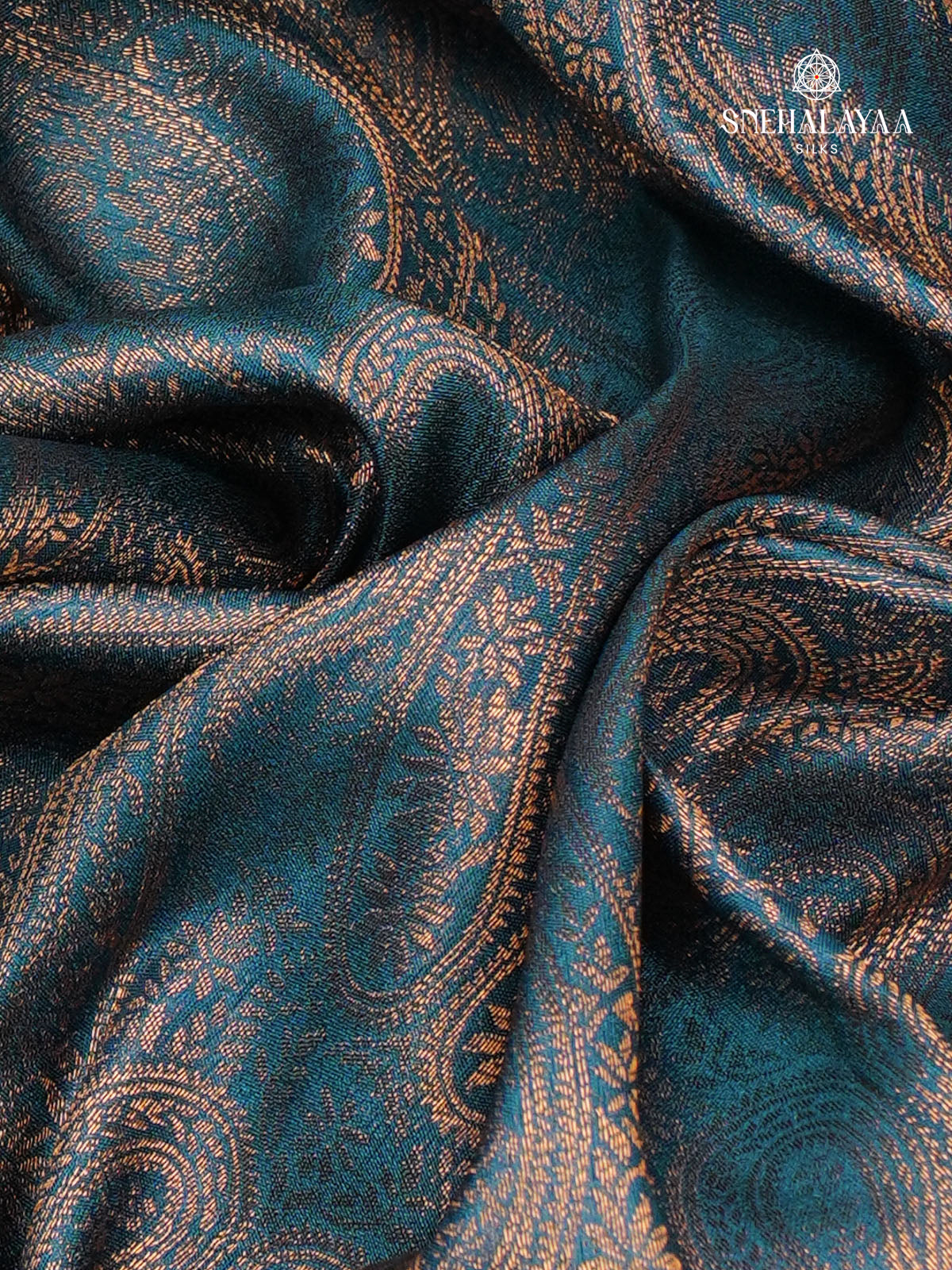 Peacock Blue Soft Silk Saree