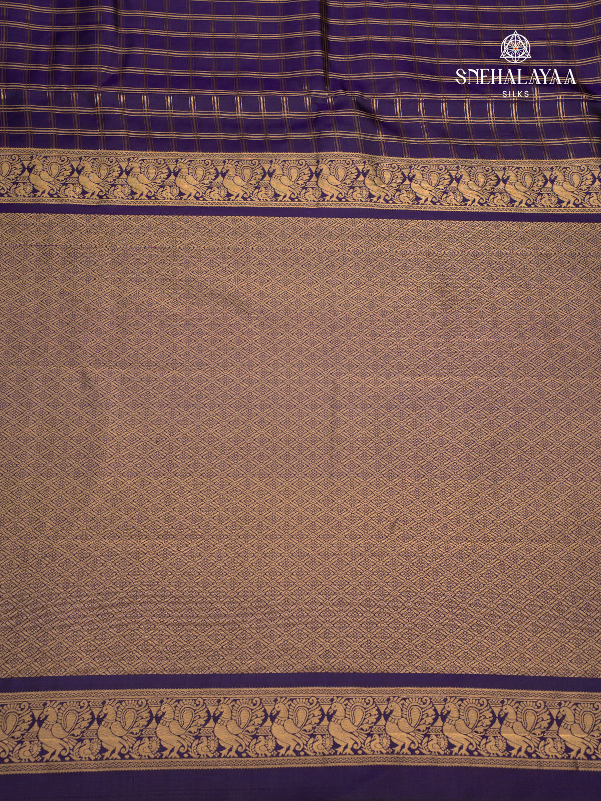 Navy Blue Kanjivaram Silk Saree