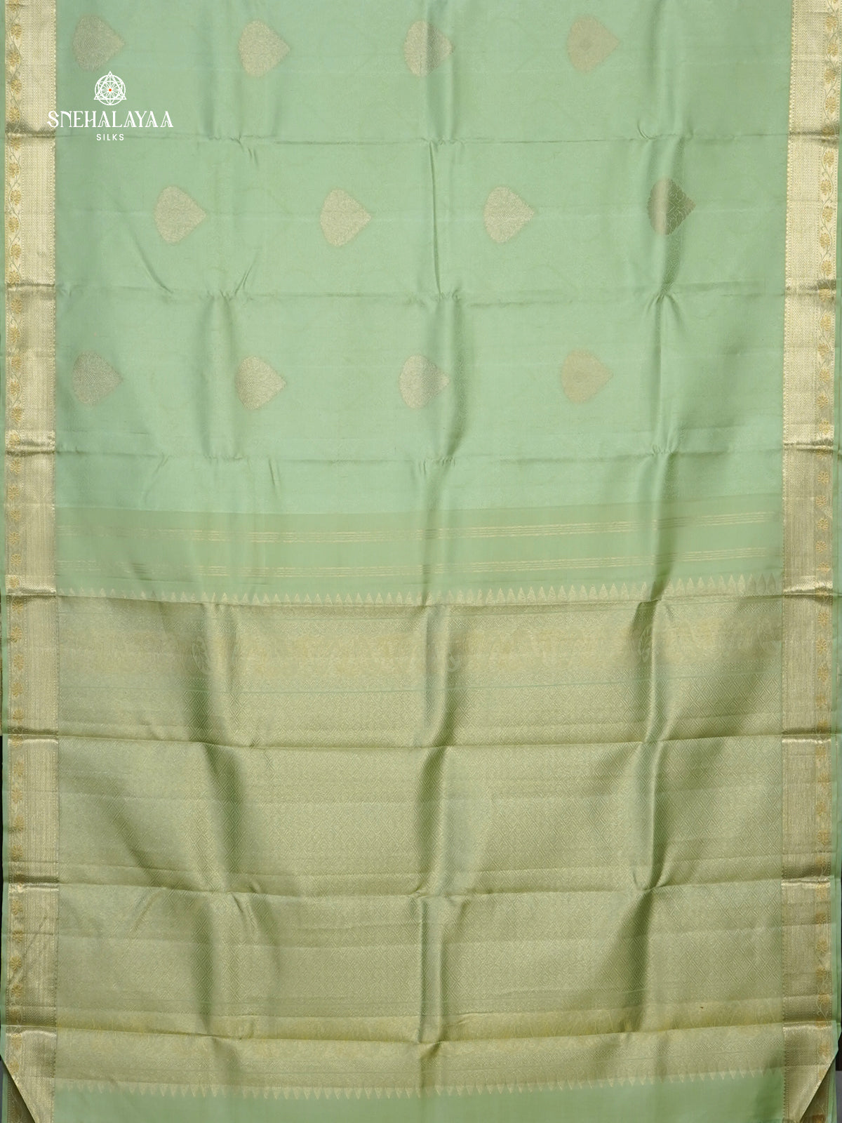 Mint Green Kanjivaram Silk Saree