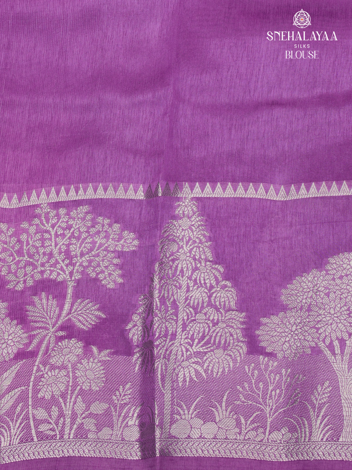 Purple Banaras Dupion Silk Saree