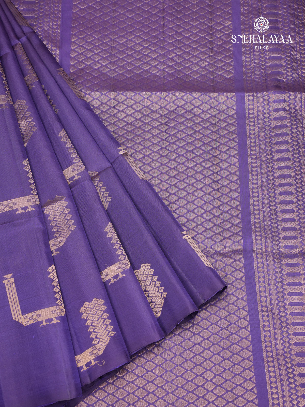 Blue Kanjivaram Soft Silk Saree