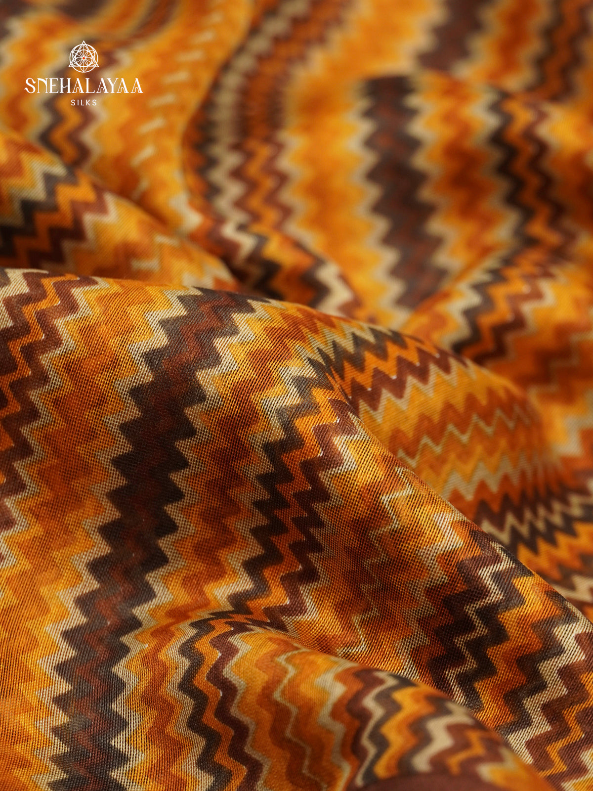 Mustard Yellow Chanderi Saree