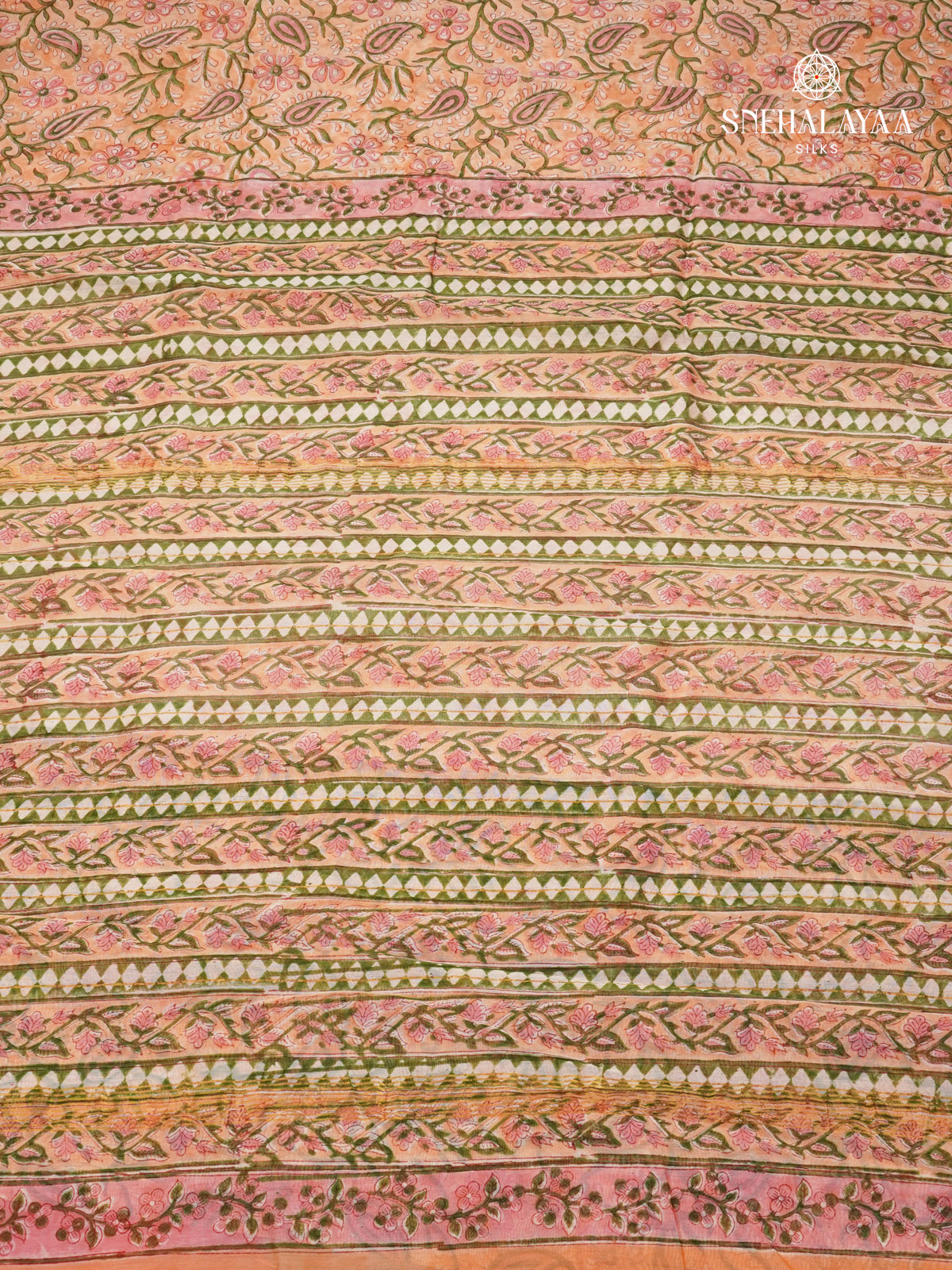 Peach Chanderi Saree