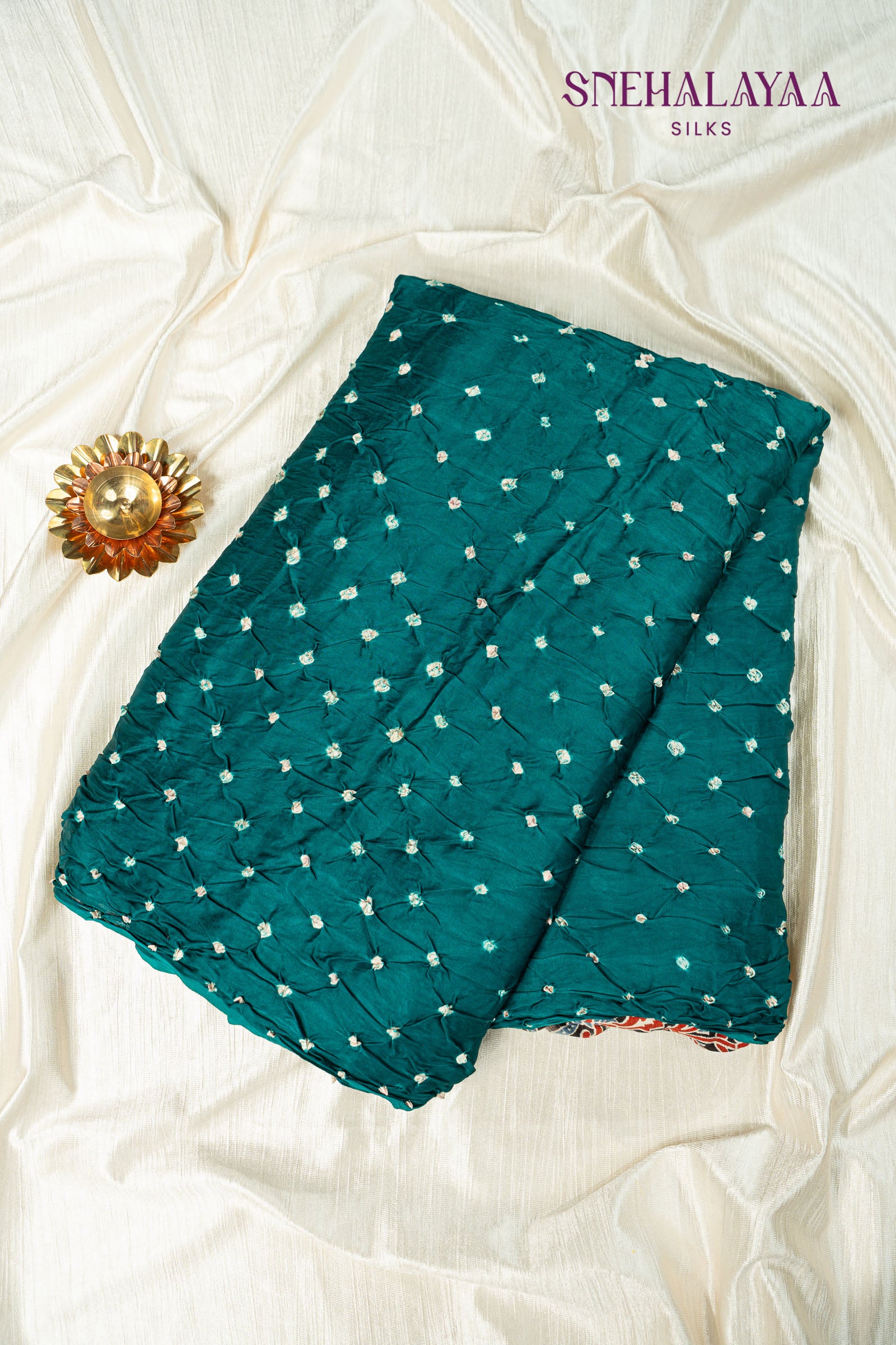 Green Bandhani Saree