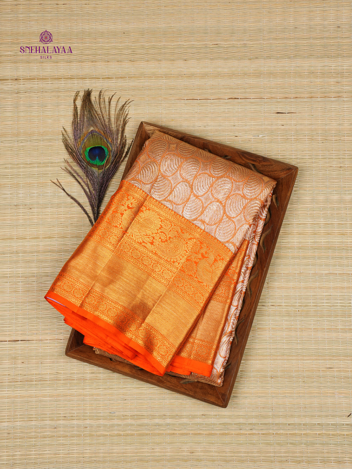Orange Kanjivaram Silk Saree