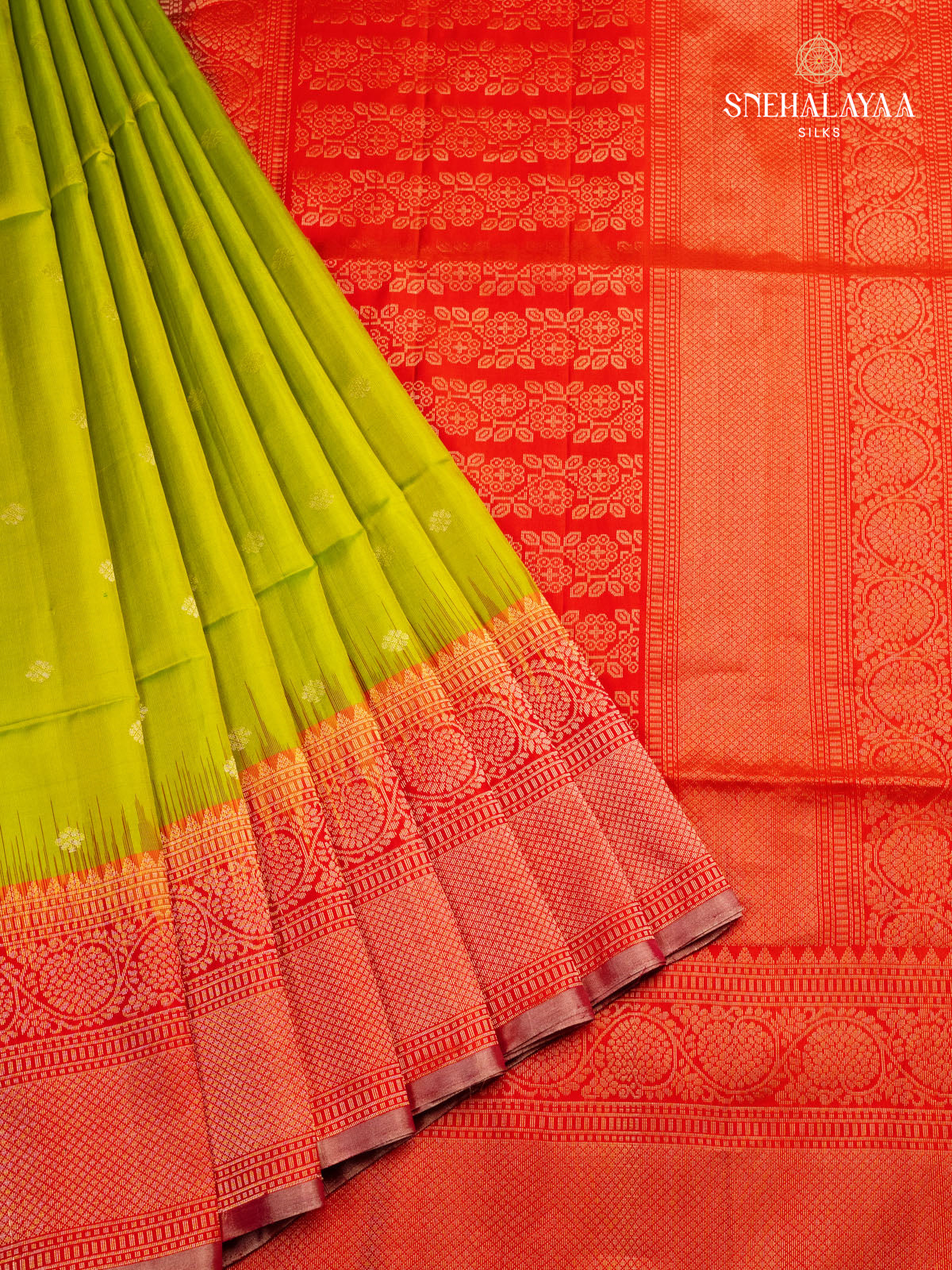 Lime Green Kanjivaram Soft Silk
