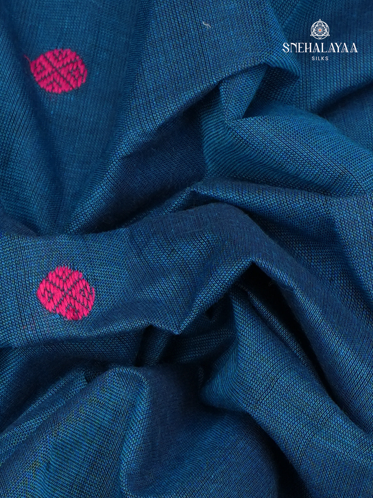 Peacock Blue Chettinad Cotton Saree