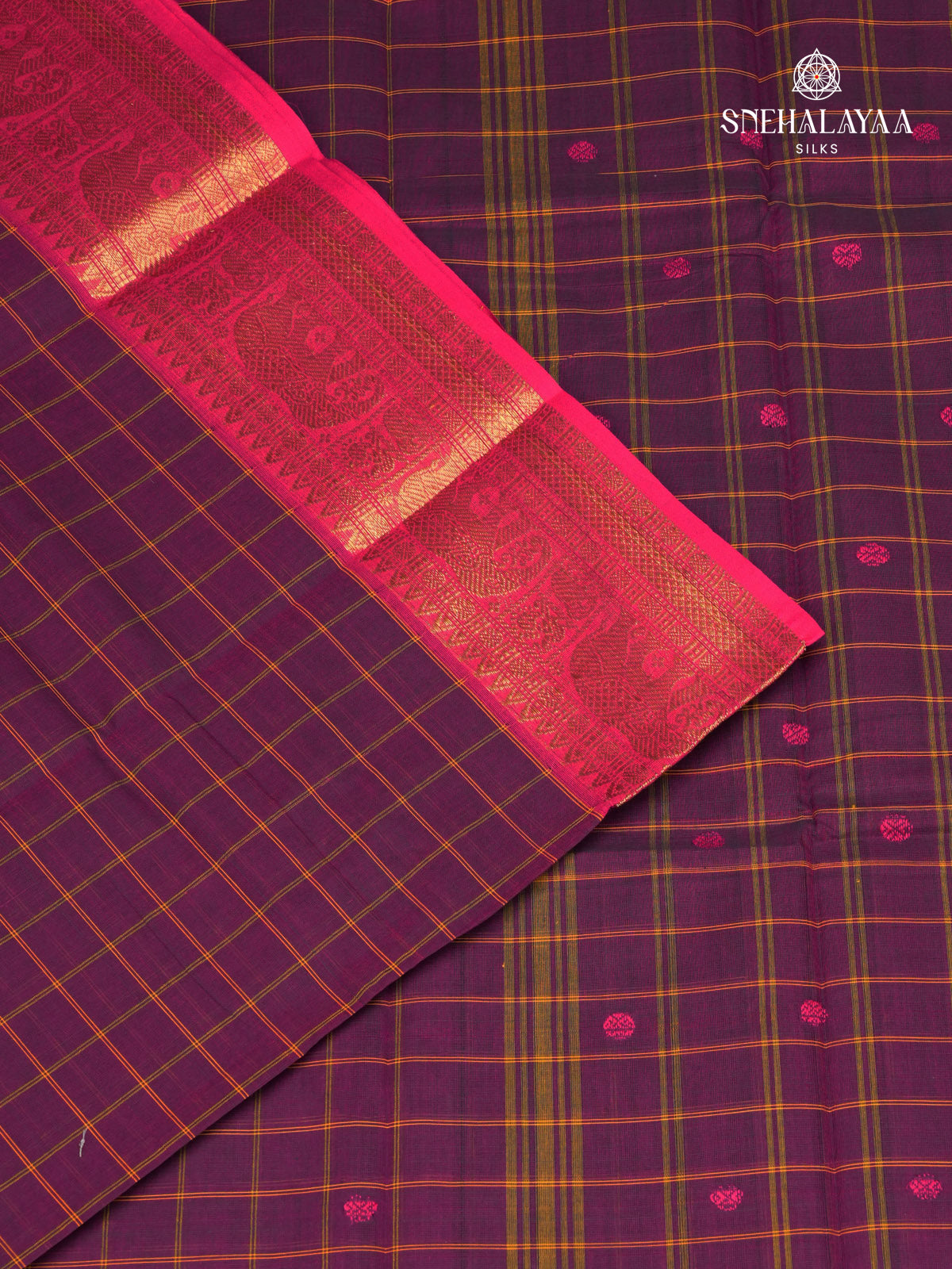 Purple Kanchi Cotton Saree