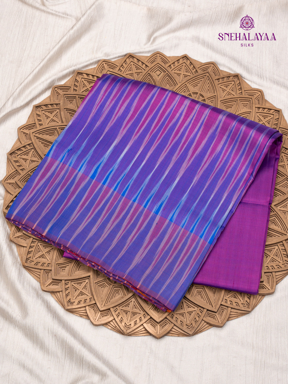 Purple Katan Silk Saree