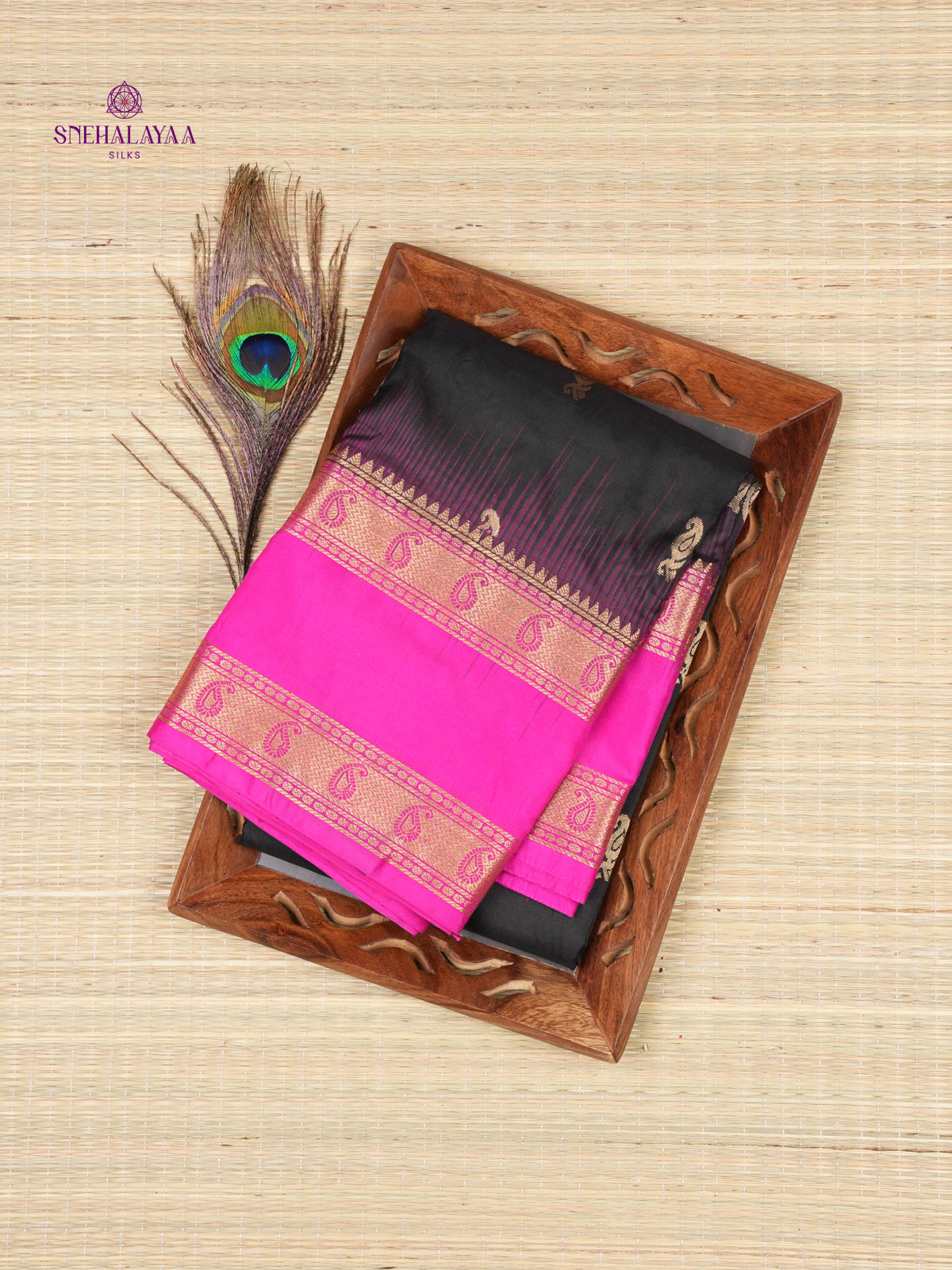 Black Kanjivaram Silk Saree