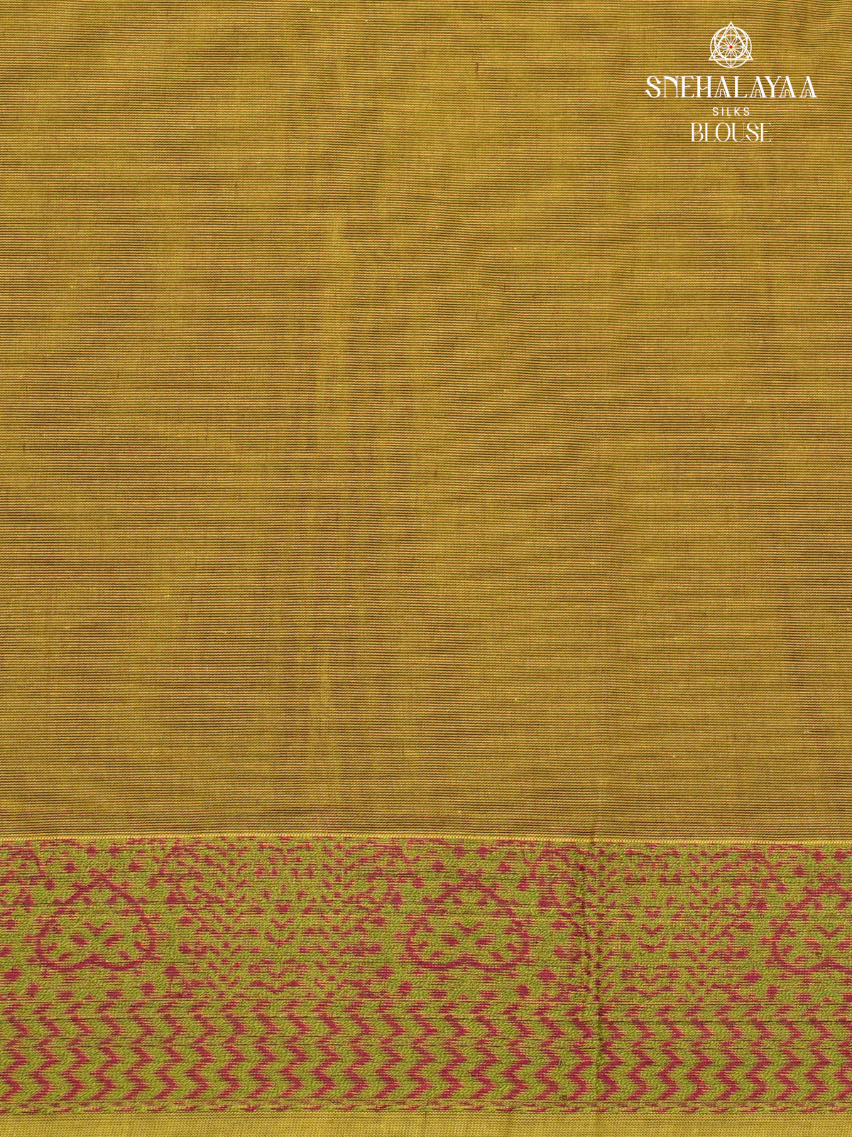 Olive Green Handloom Cotton Saree