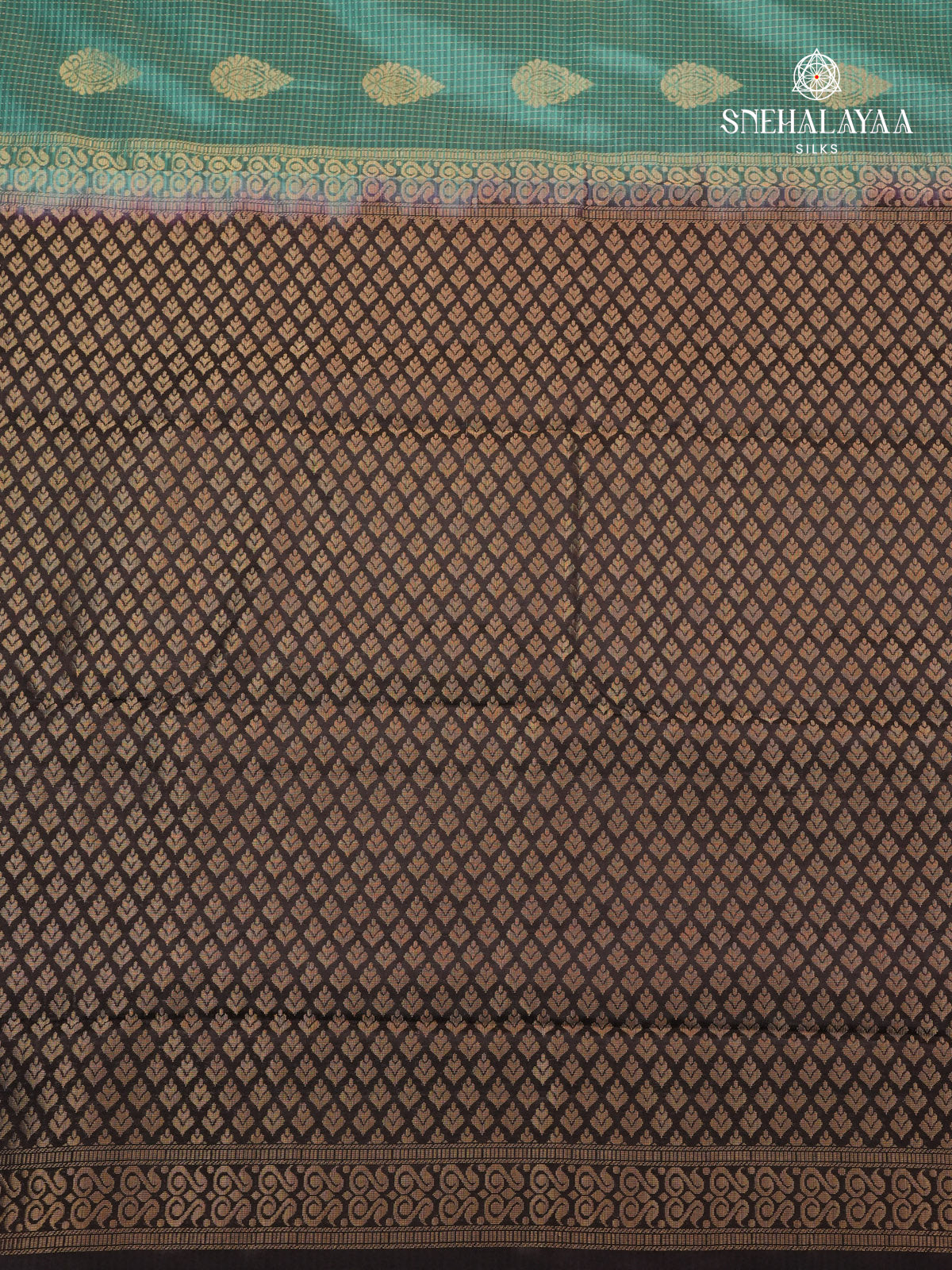 Teal Green Kanjivaram Silk Saree