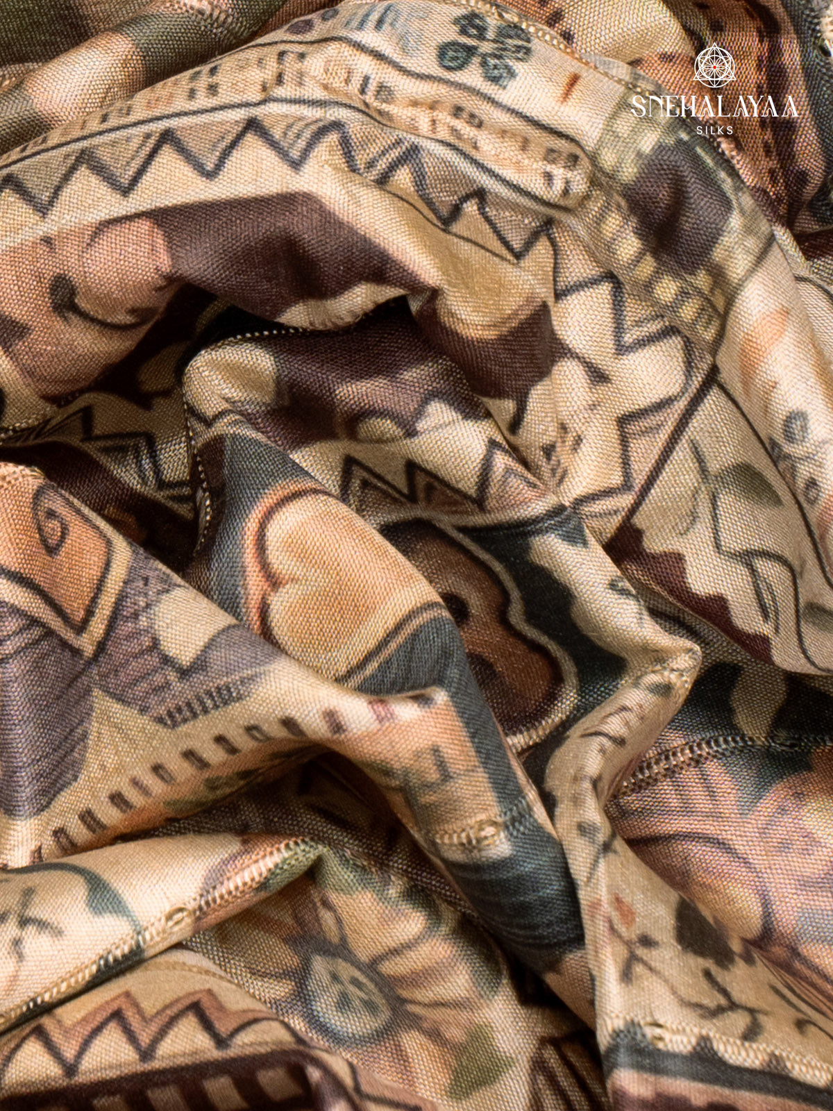 Brown Tussar Saree