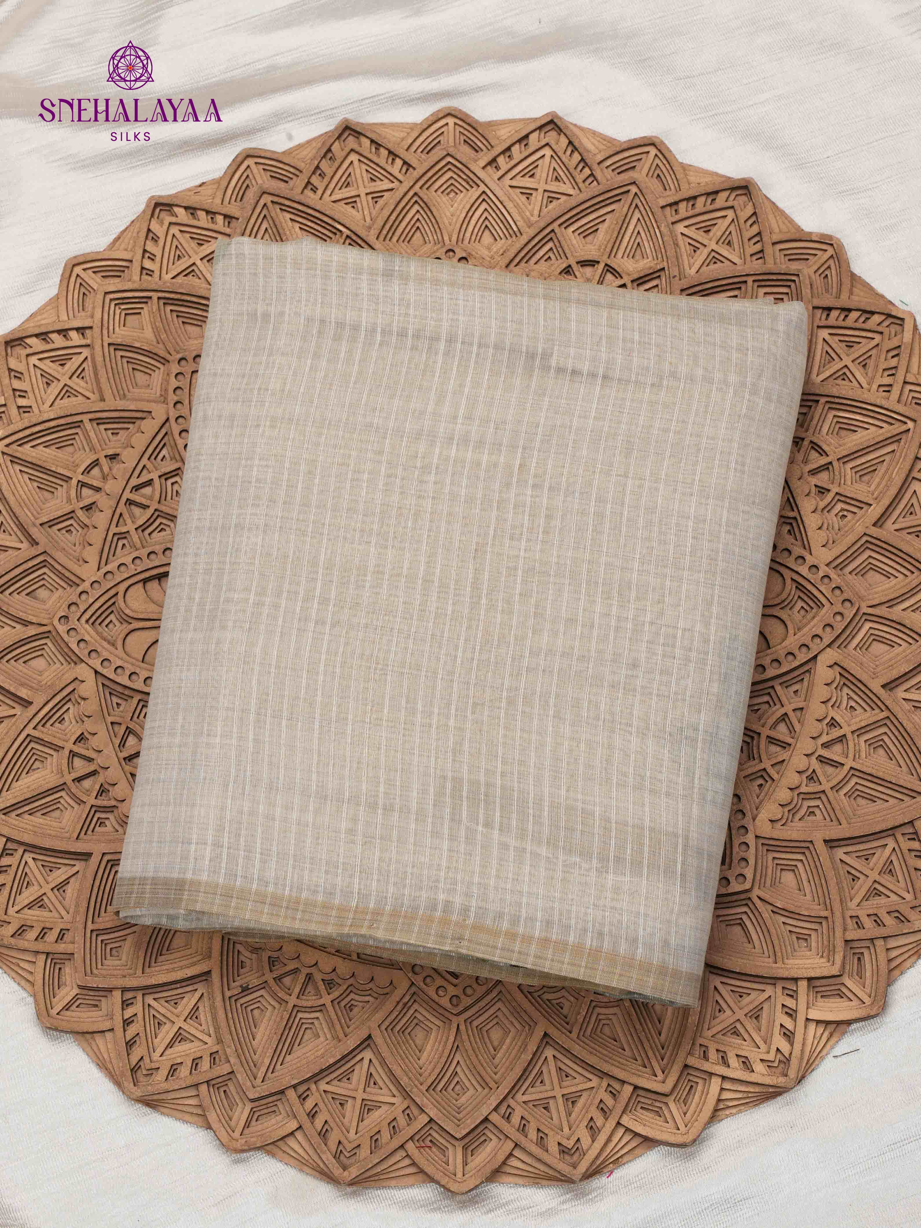 White Munga Cotton Saree