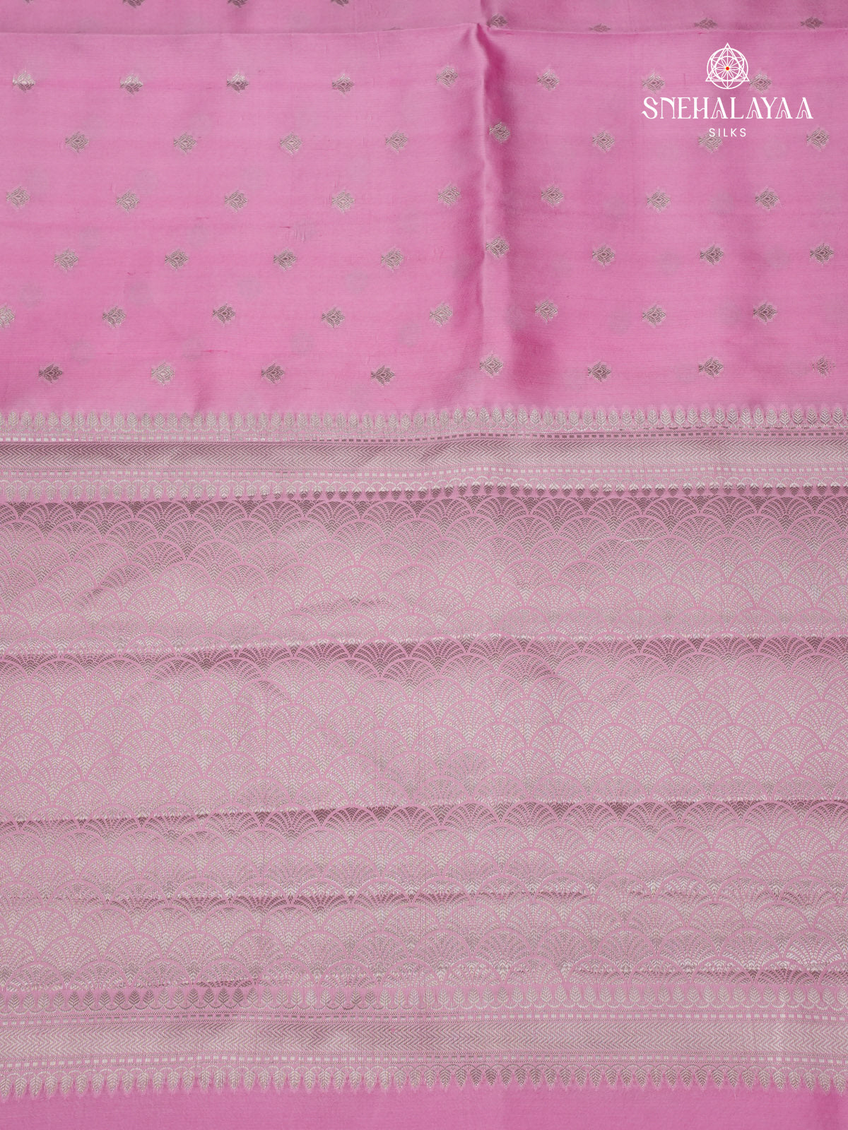 Pastel Pink Banaras Dupion Silk Saree