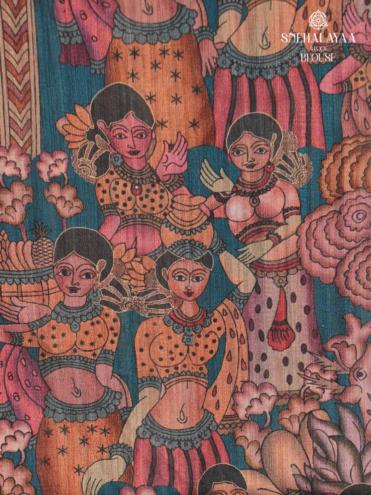 Grey Kalamkari Tusar Saree