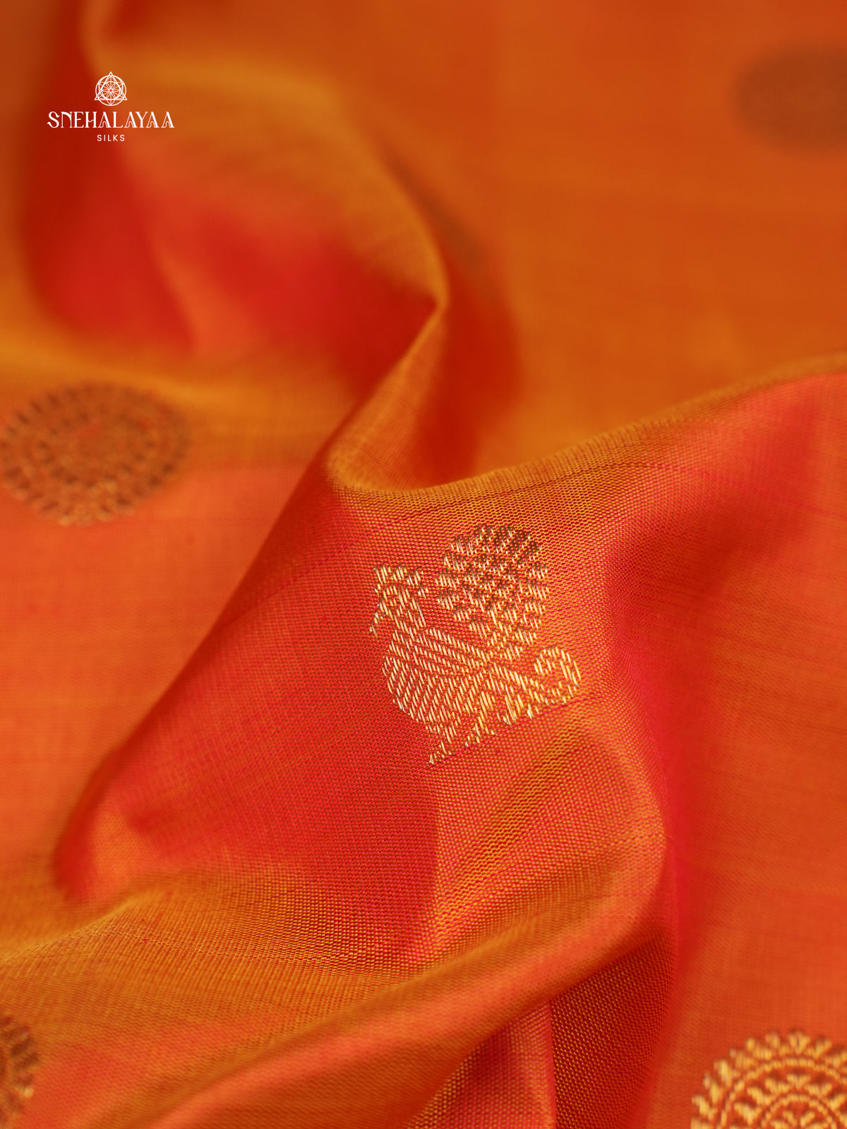 Orange Kanjivaram Silk Saree
