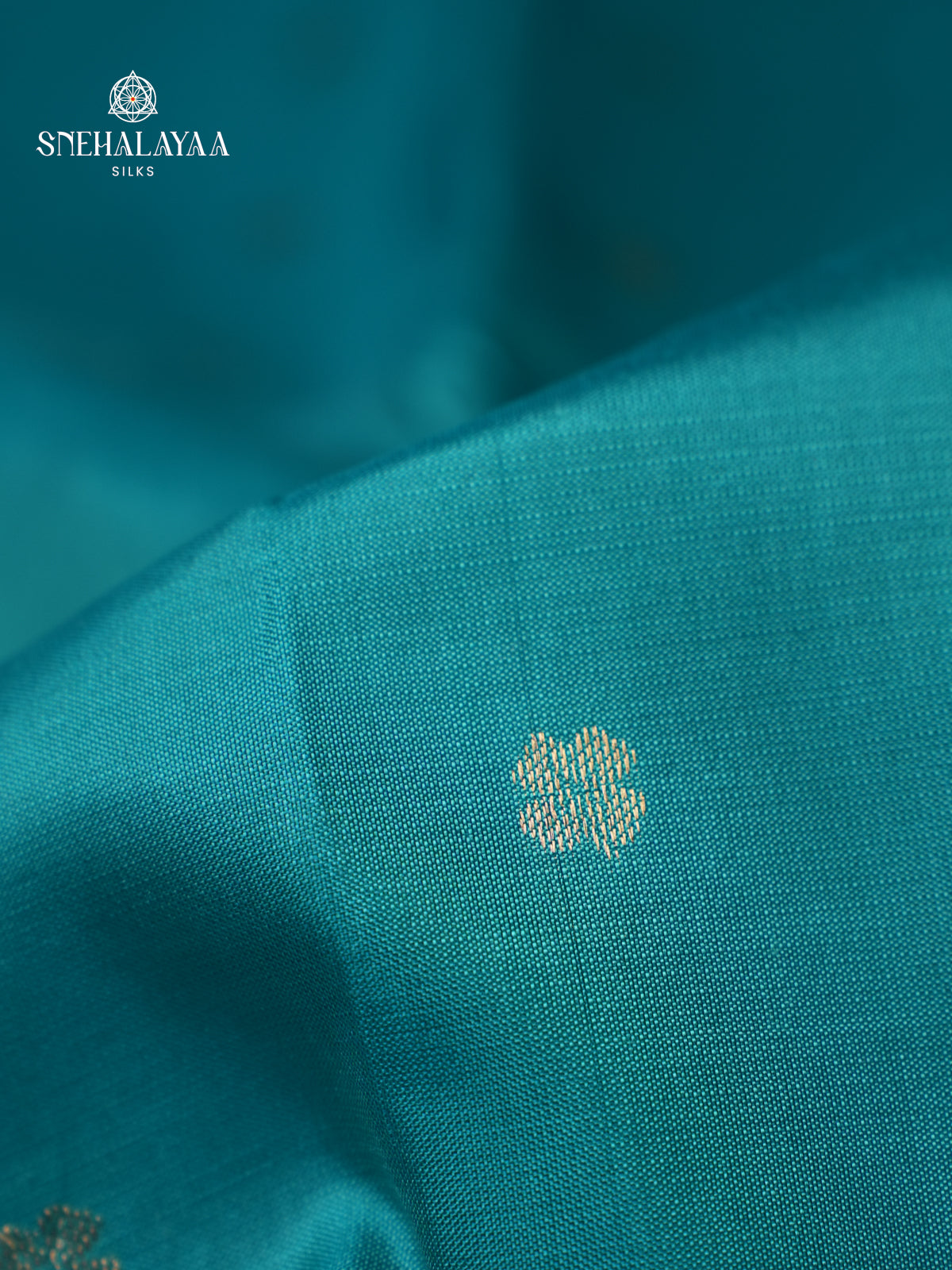 Teal Blue Kanjivaram Silk Saree