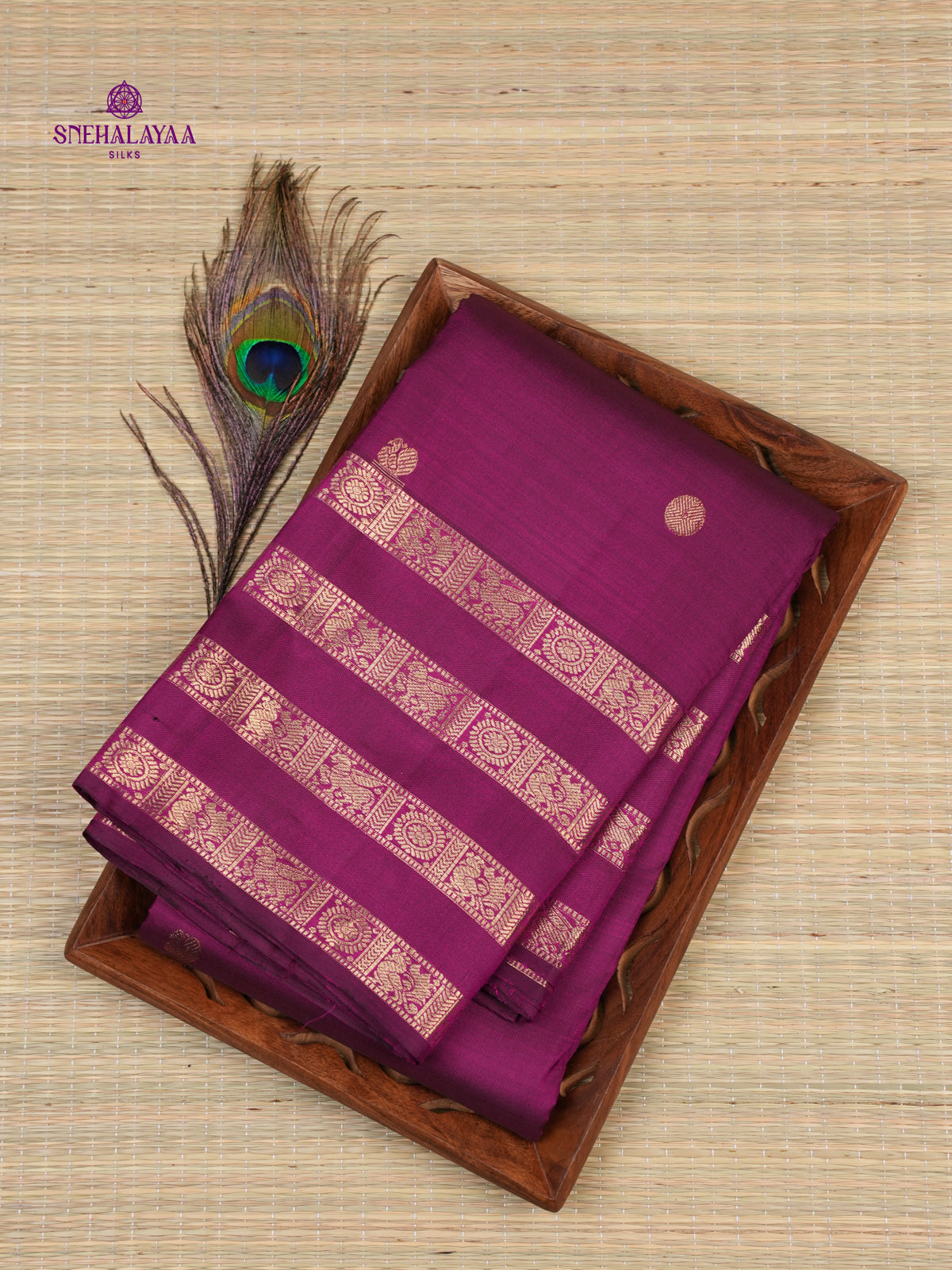 Purple Kanjivaram Silk Saree