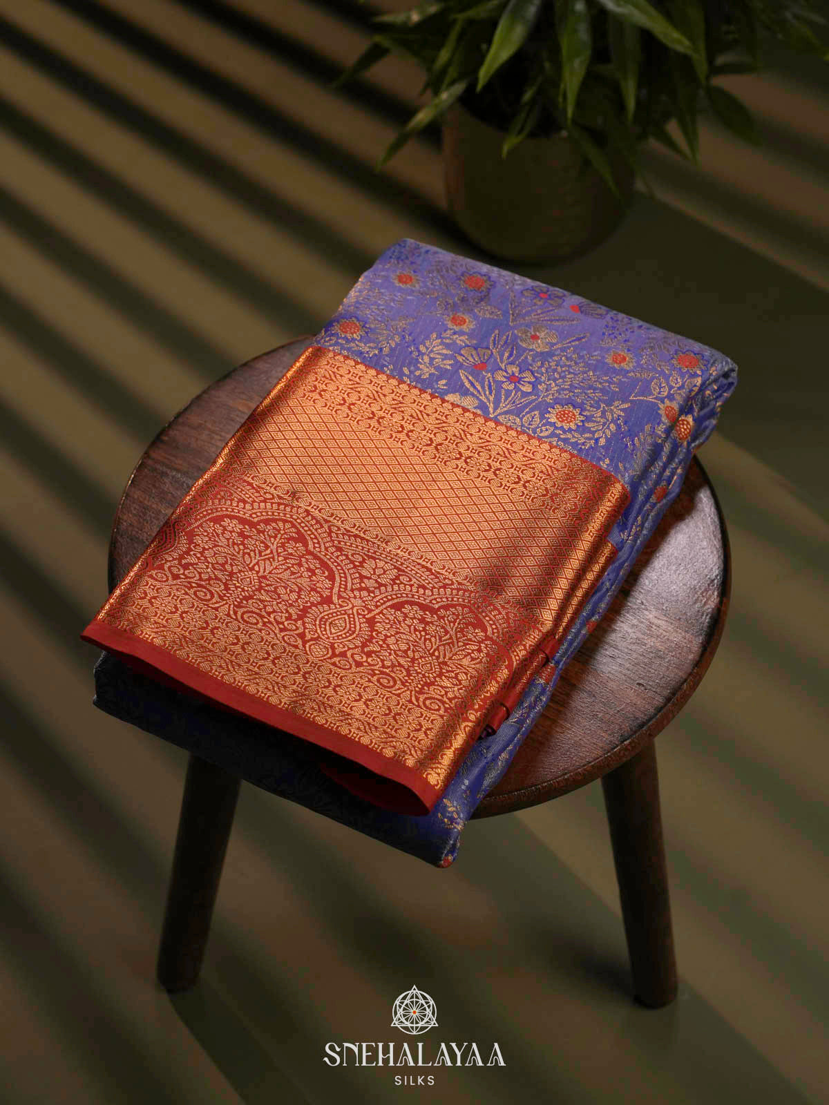 Lavender Art Silk Saree