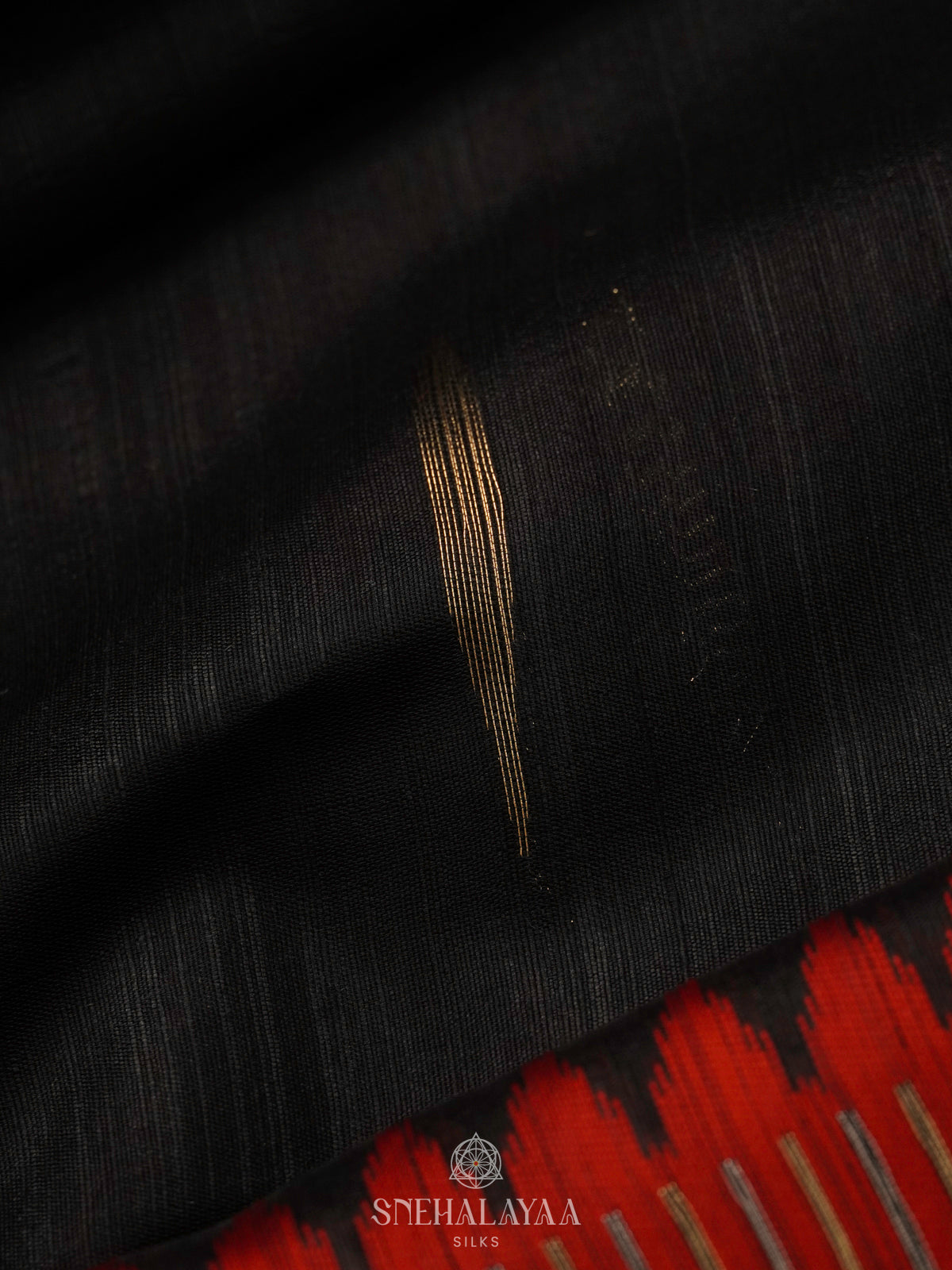 Black Munga Tussar Saree