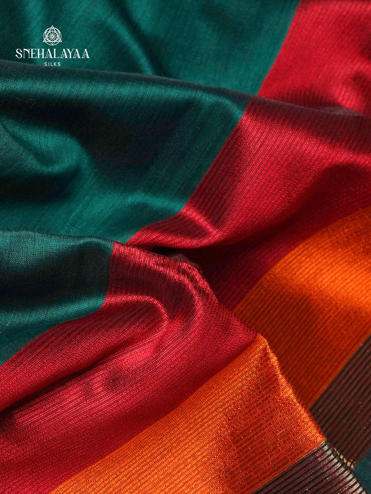 Forest Green Maheshwari Silk Cotton Saree