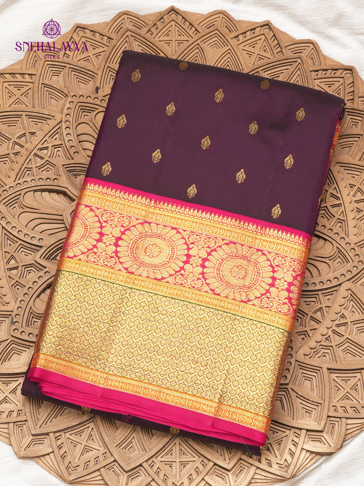 Coffee Brown Kanjivaram Silk Saree