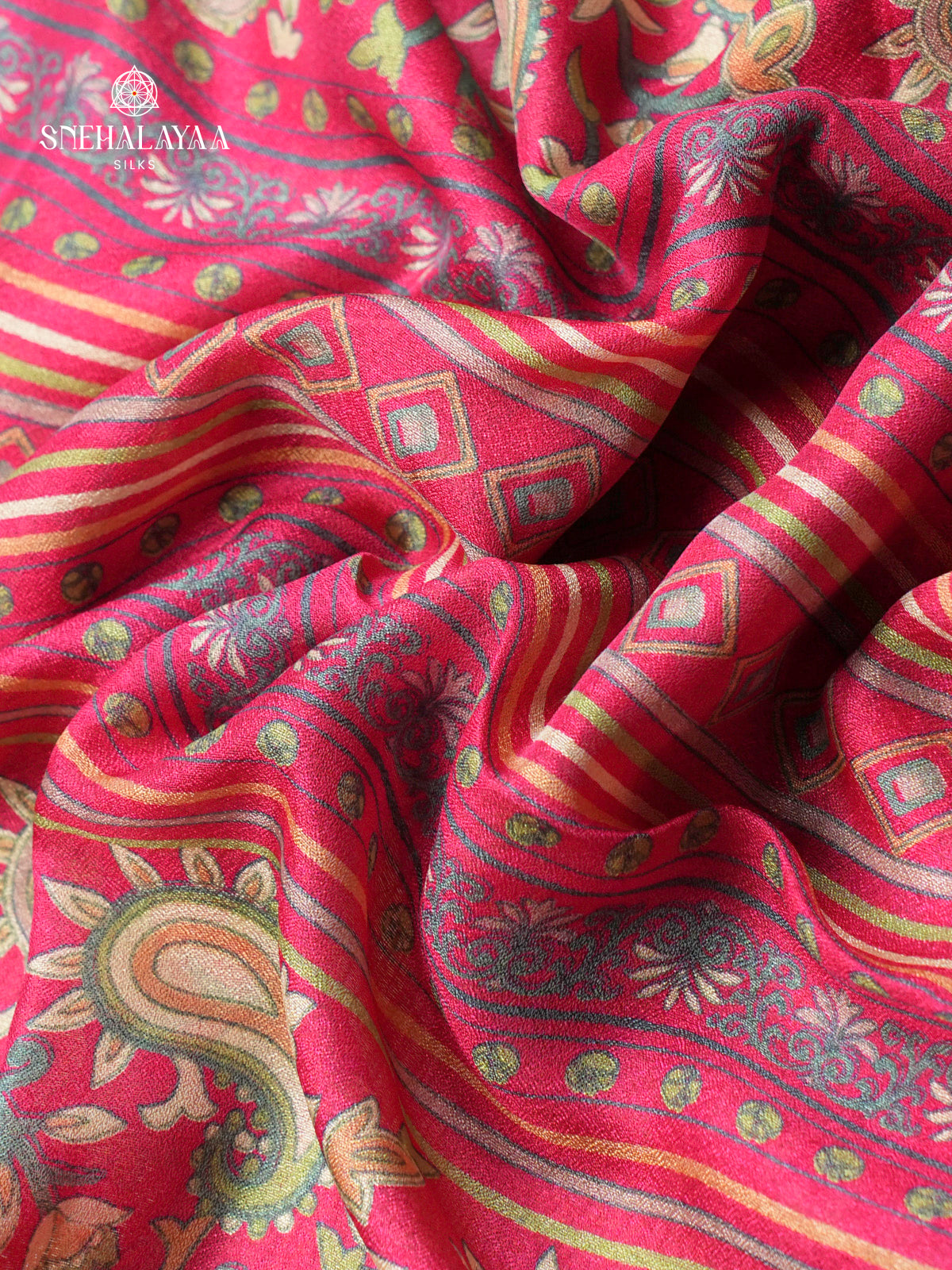 Rani Pink Chiffon Saree