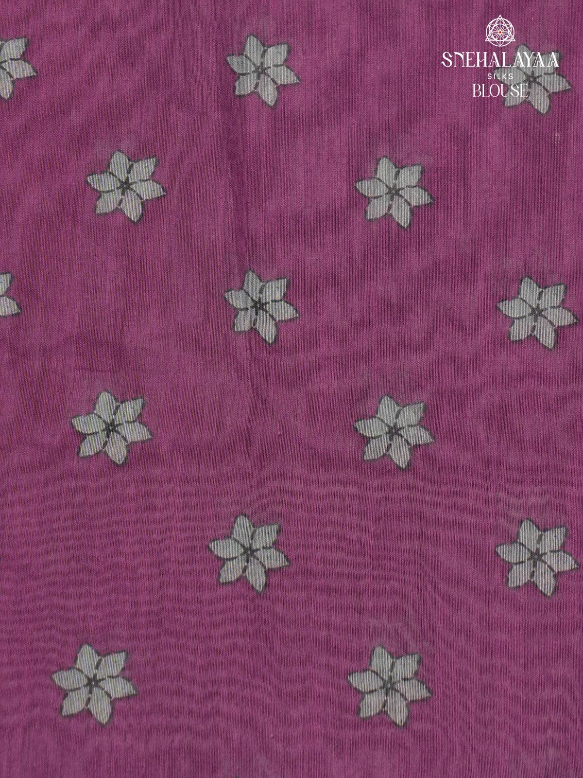 Violet Linen Embroidery Saree