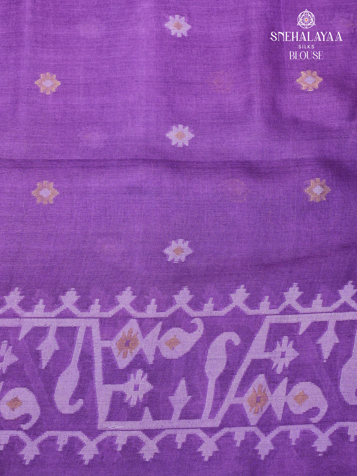 Lavender Tussar Silk Saree