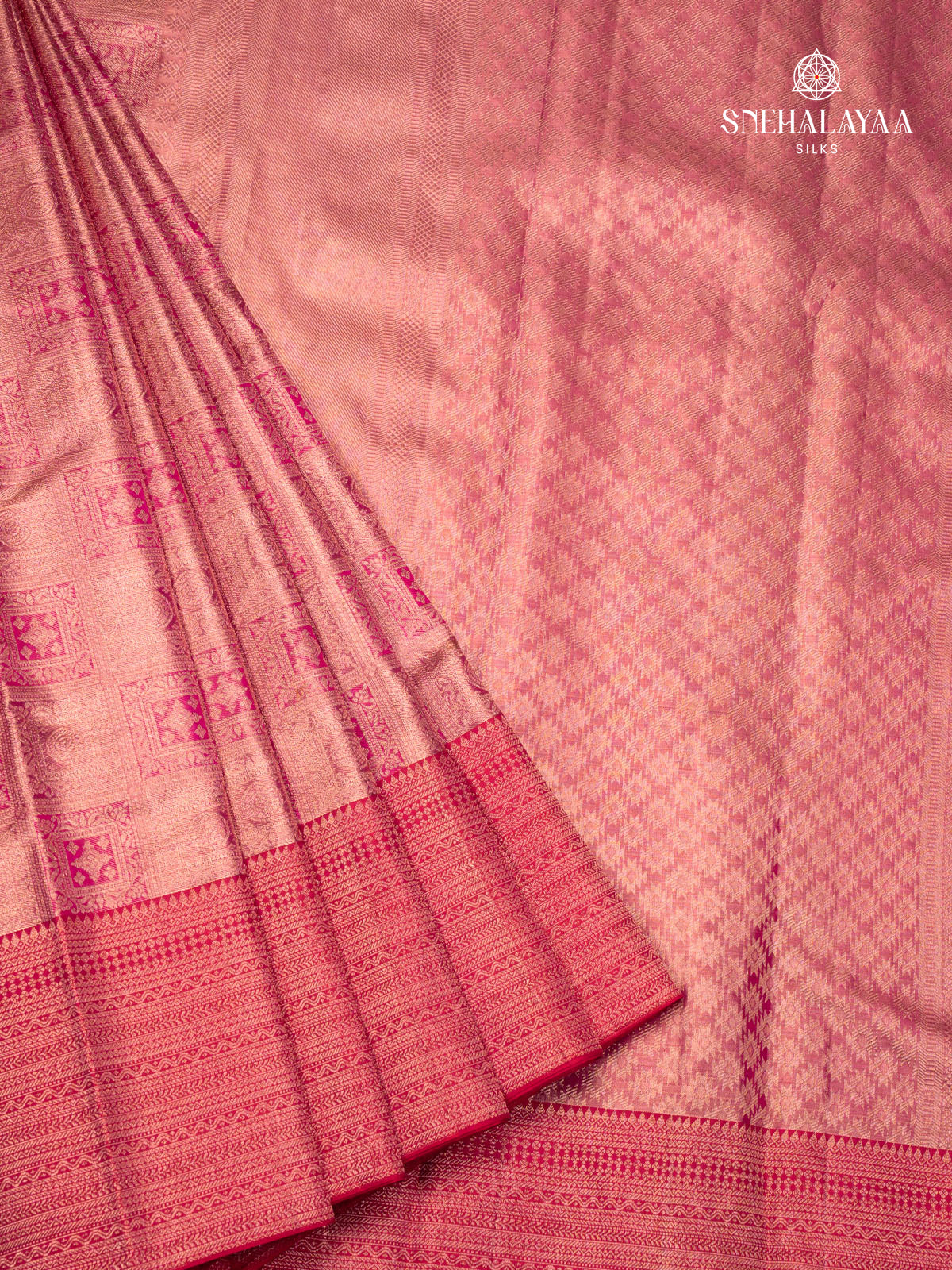 Pink Kanjivaram Silk Saree