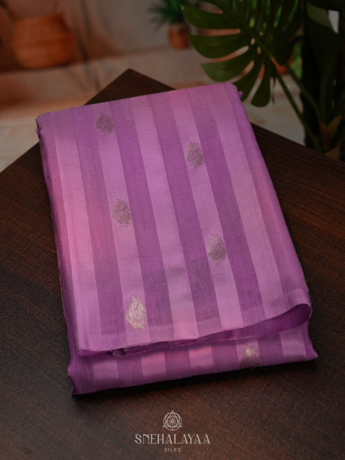 Lavender Kanchi Linen Silk Saree