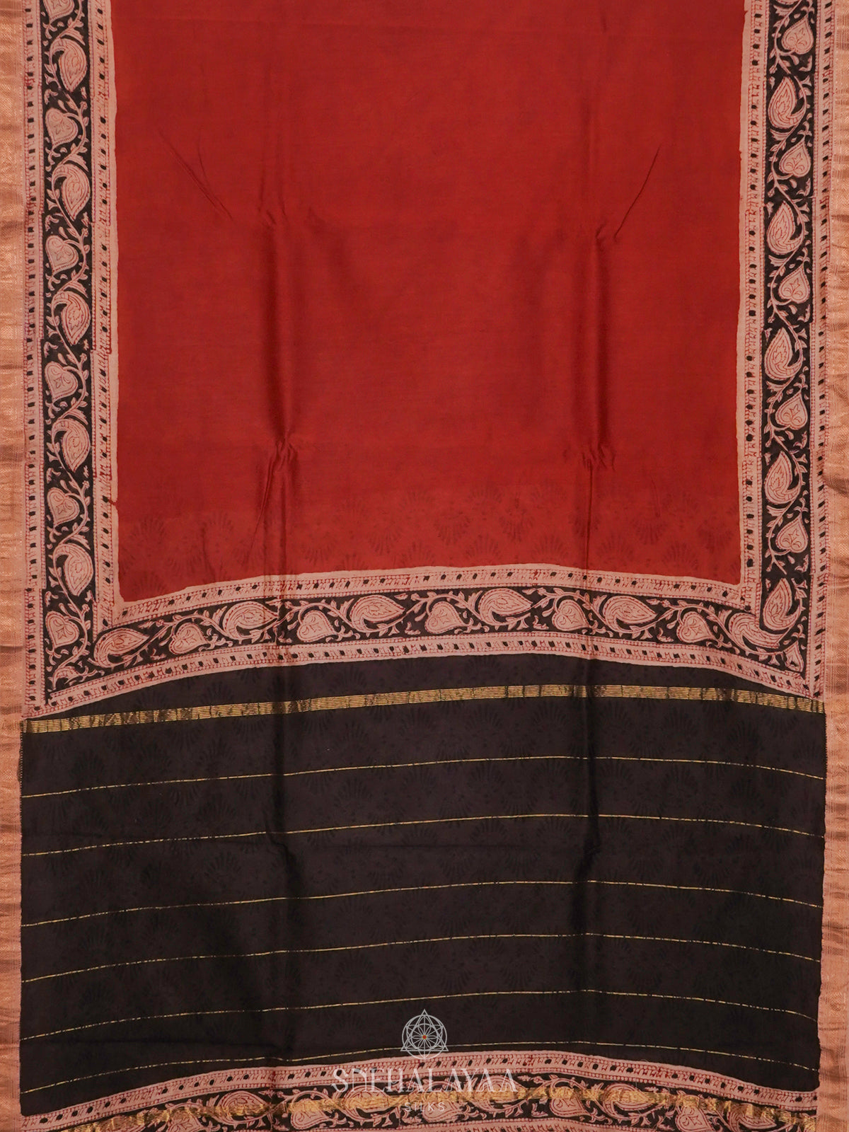 Red Chanderi Saree