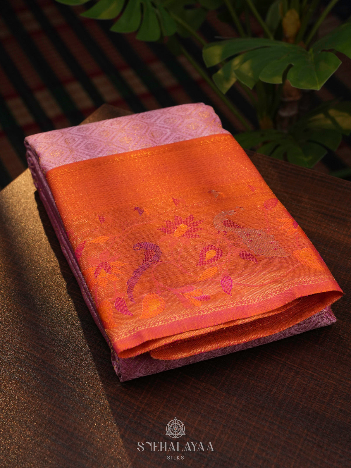 Pale Pink Kanjivaram Silk Saree