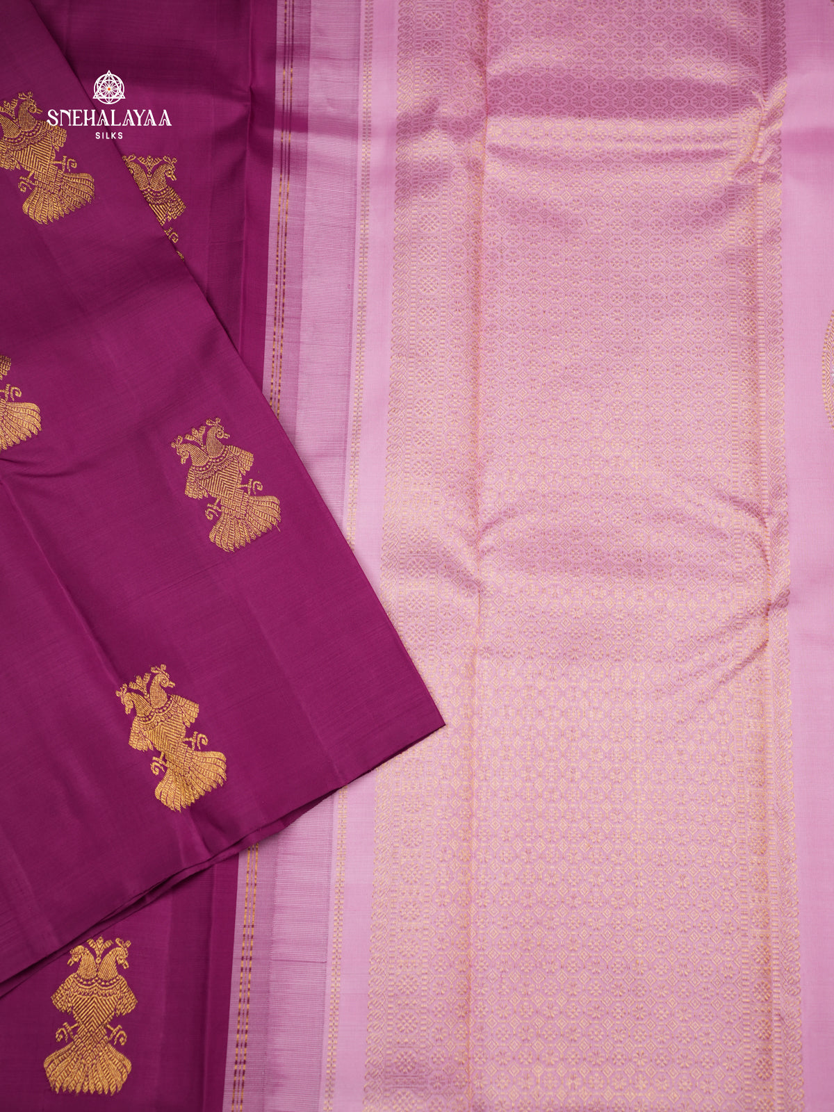 Purple Kanjivaram Silk Saree
