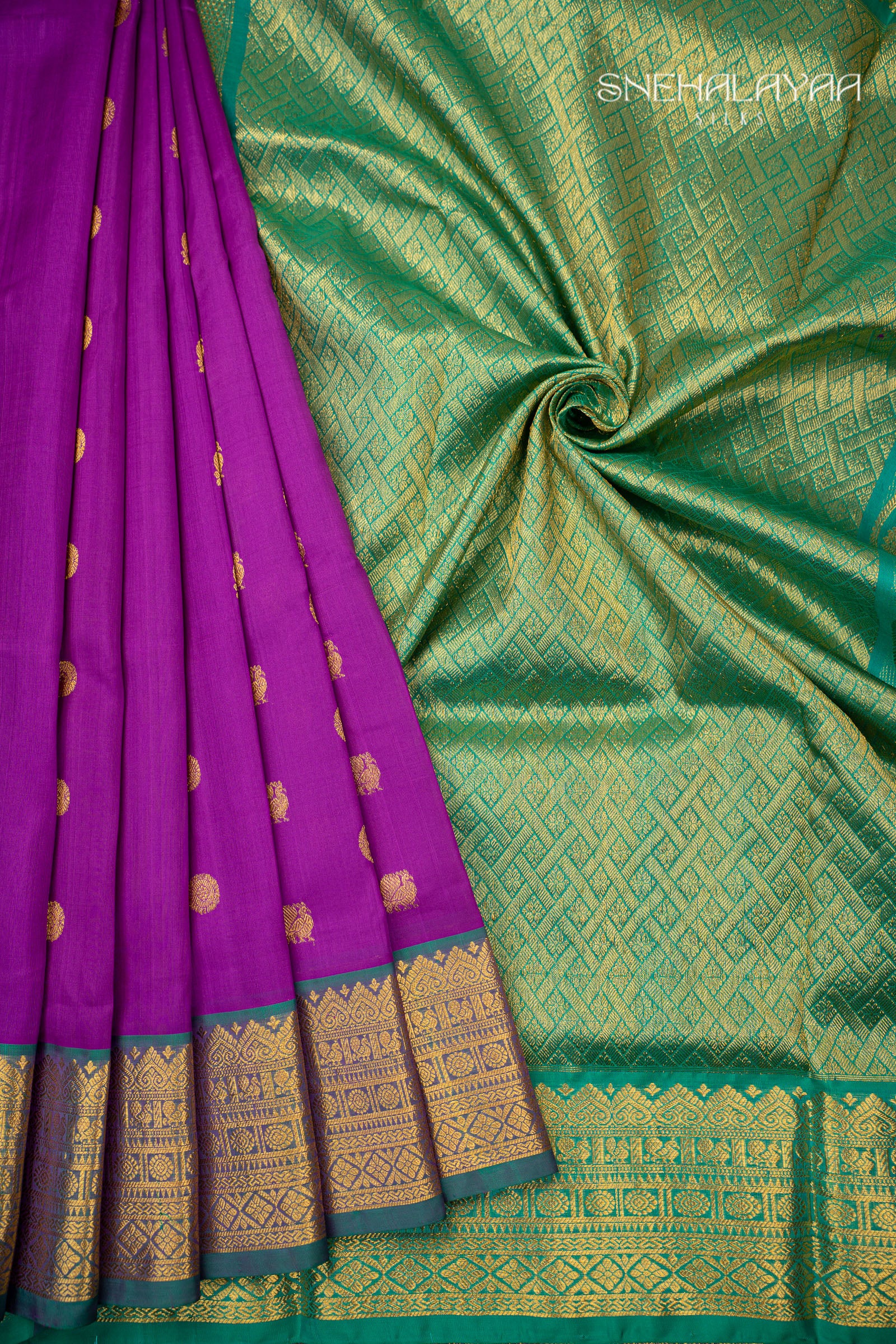 Purple Venkatagiri Silk Saree